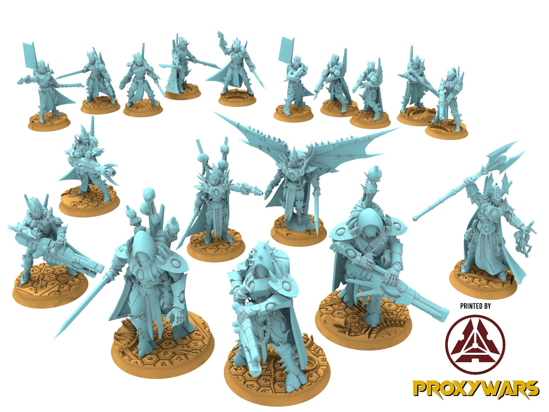 Space Elves - x2 Warrior HeavyWeapon - Tech Elves Edge Miniatures, The Cursed Dimension