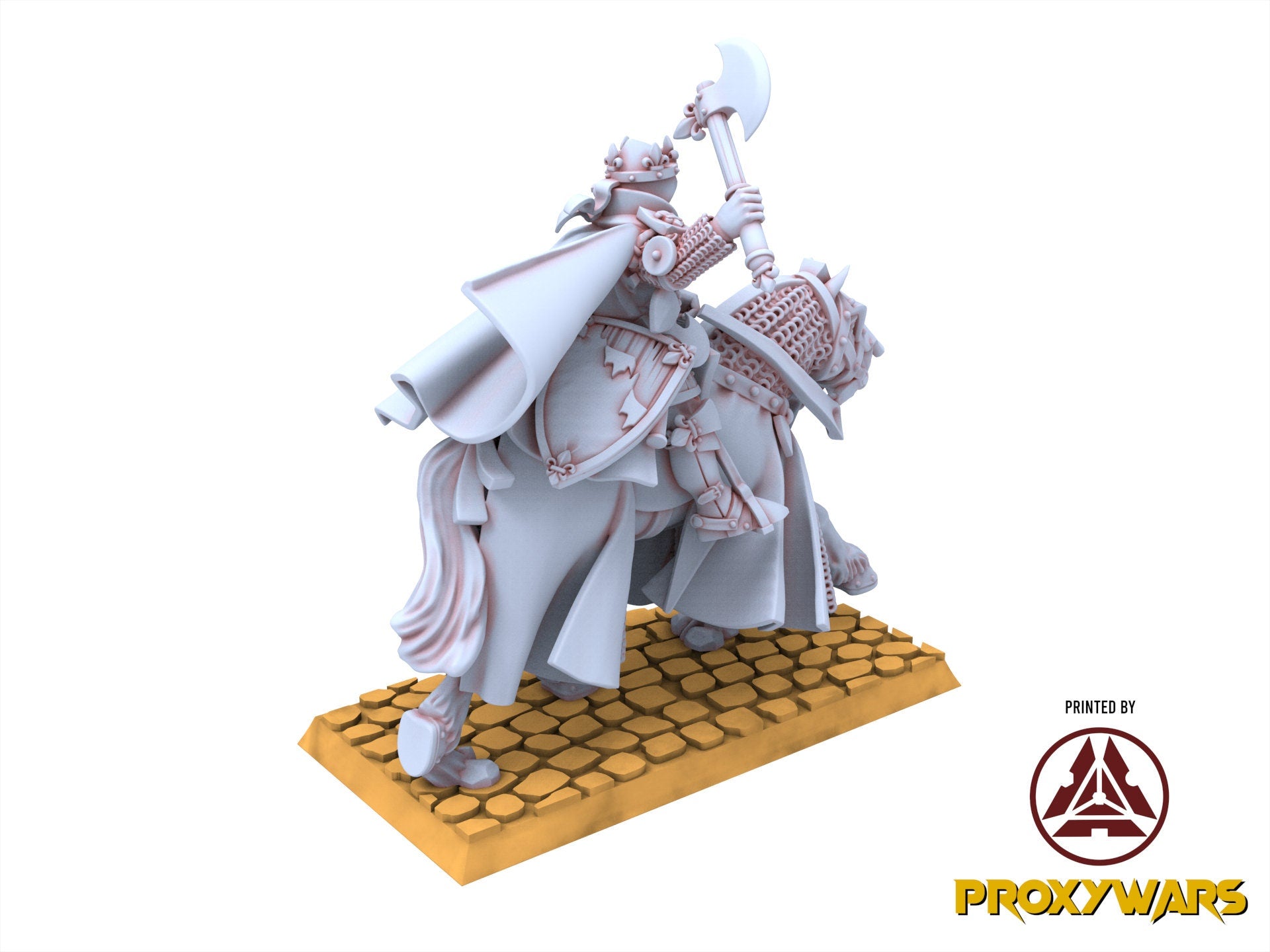 Arthurian Knights - Gallia Duke on Horse, for Oldhammer, king of wars, 9th age, Highlands Miniatures