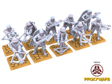 Load image into Gallery viewer, Arthurian Knights - x10 Gallia Shooters Crossbowmen, for Oldhammer, king of wars, 9th age, Highlands Miniatures
