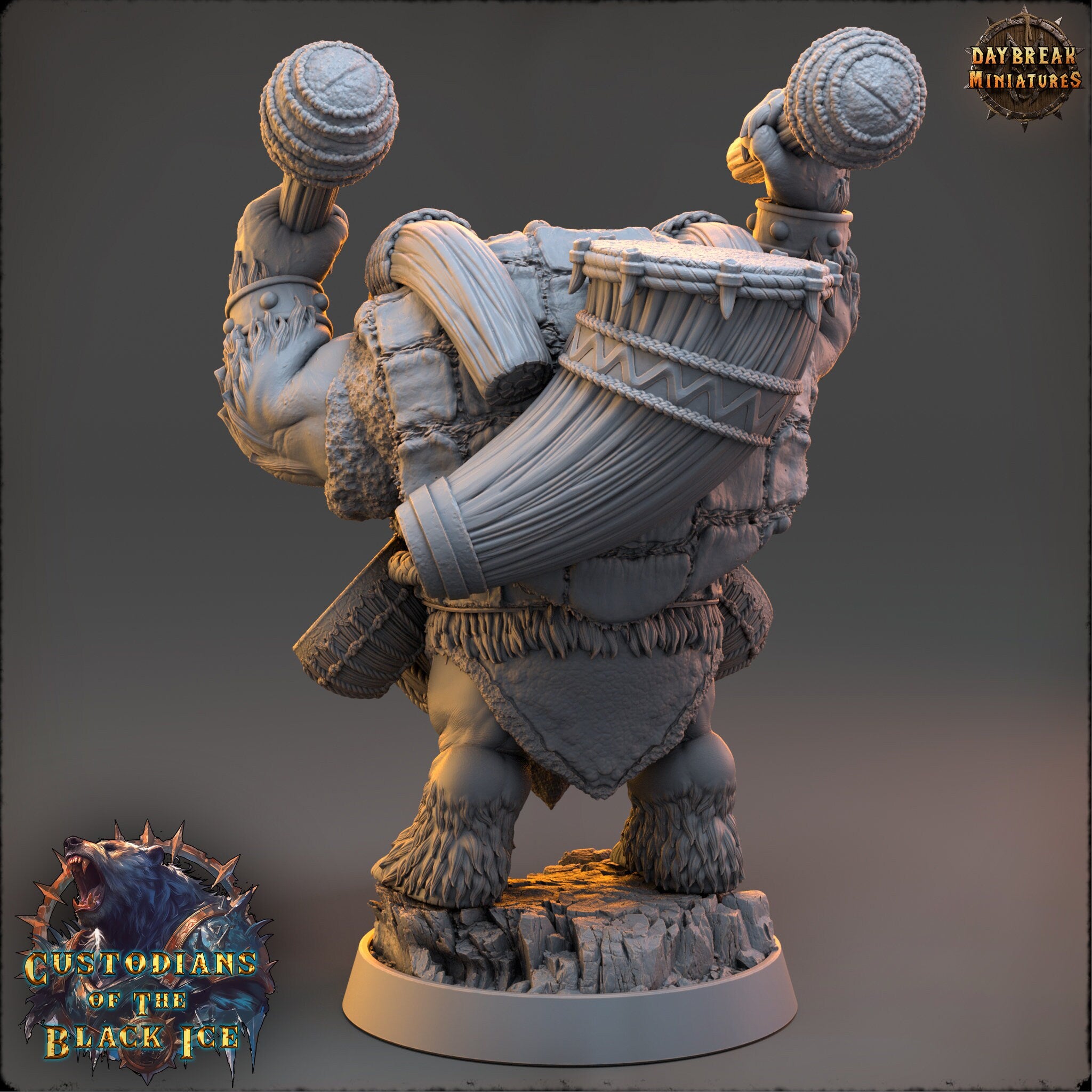 Custodians of The Black Ice - Beatmaster Grynn, quest for glory, DayBreak Miniatures, for Wargames, Dungeons & Dragons TTRPG