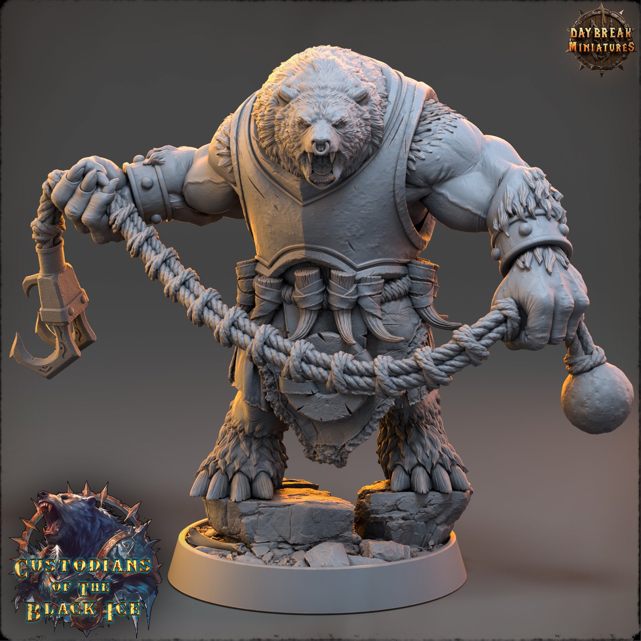 Custodians of The Black Ice - Piotr Boarblood, quest for glory, DayBreak Miniatures, for Wargames, Dungeons & Dragons TTRPG