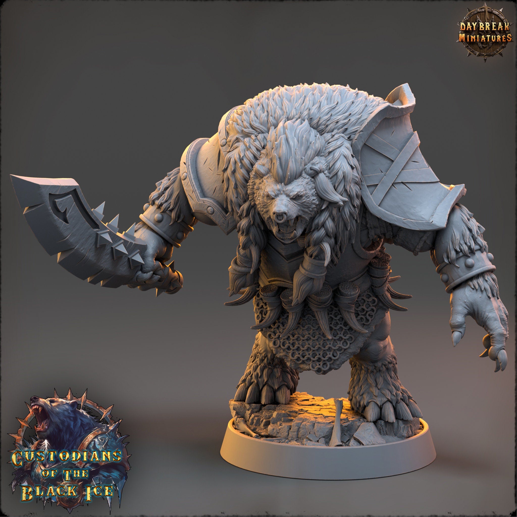 Custodians of The Black Ice - Severer Gautz, quest for glory, DayBreak Miniatures, for Wargames, Dungeons & Dragons TTRPG