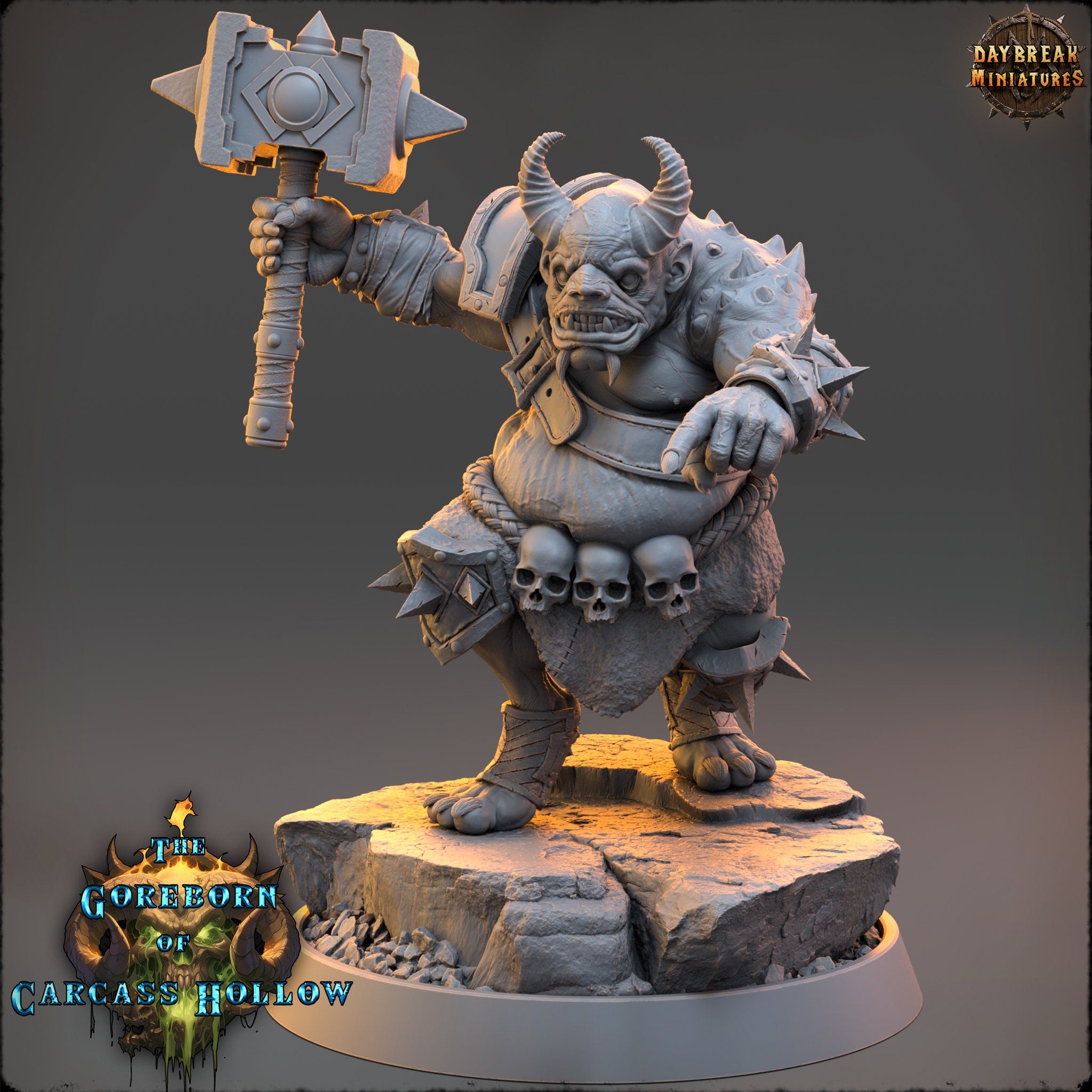 The Goreborn of Carcass Hollow - Torgash Nihil, quest for glory, DayBreak Miniatures, for Wargames, Dungeons & Dragons TTRPG