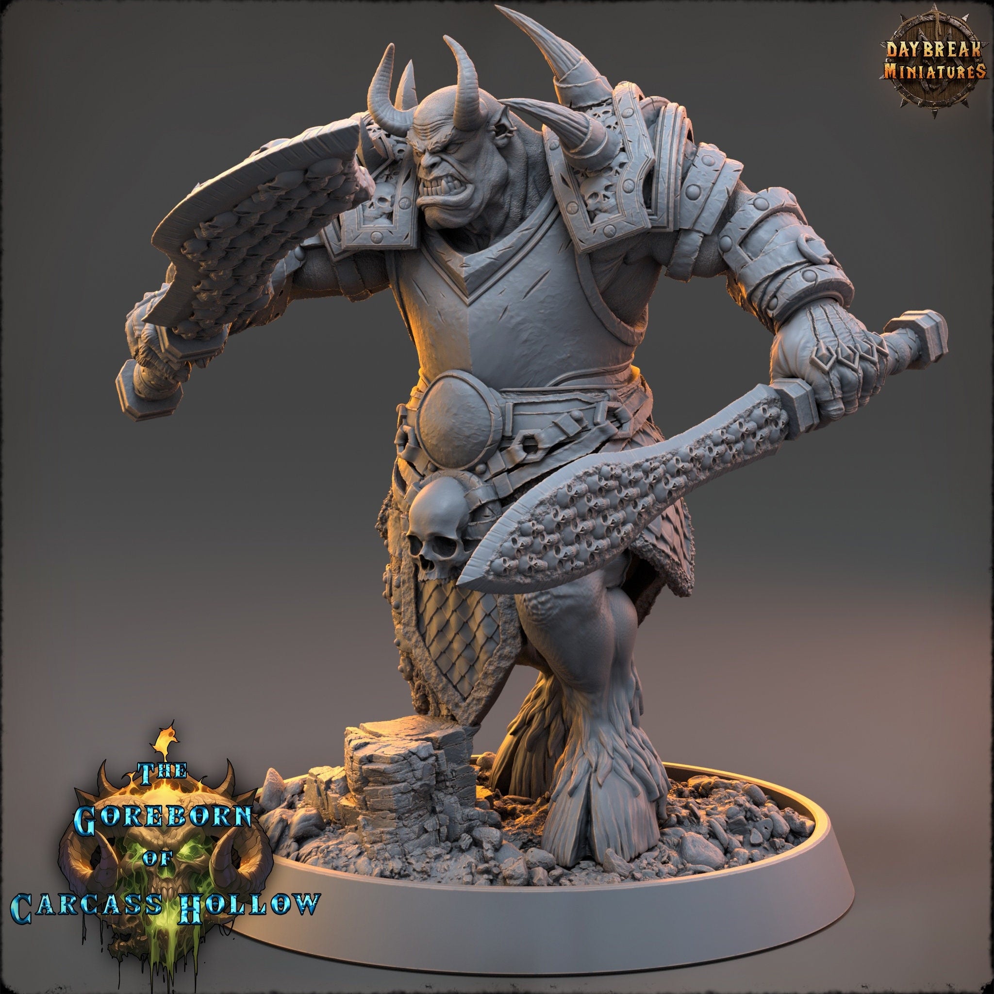 The Goreborn of Carcass Hollow - Vexar Jorath, quest for glory, DayBreak Miniatures, for Wargames, Dungeons & Dragons TTRPG