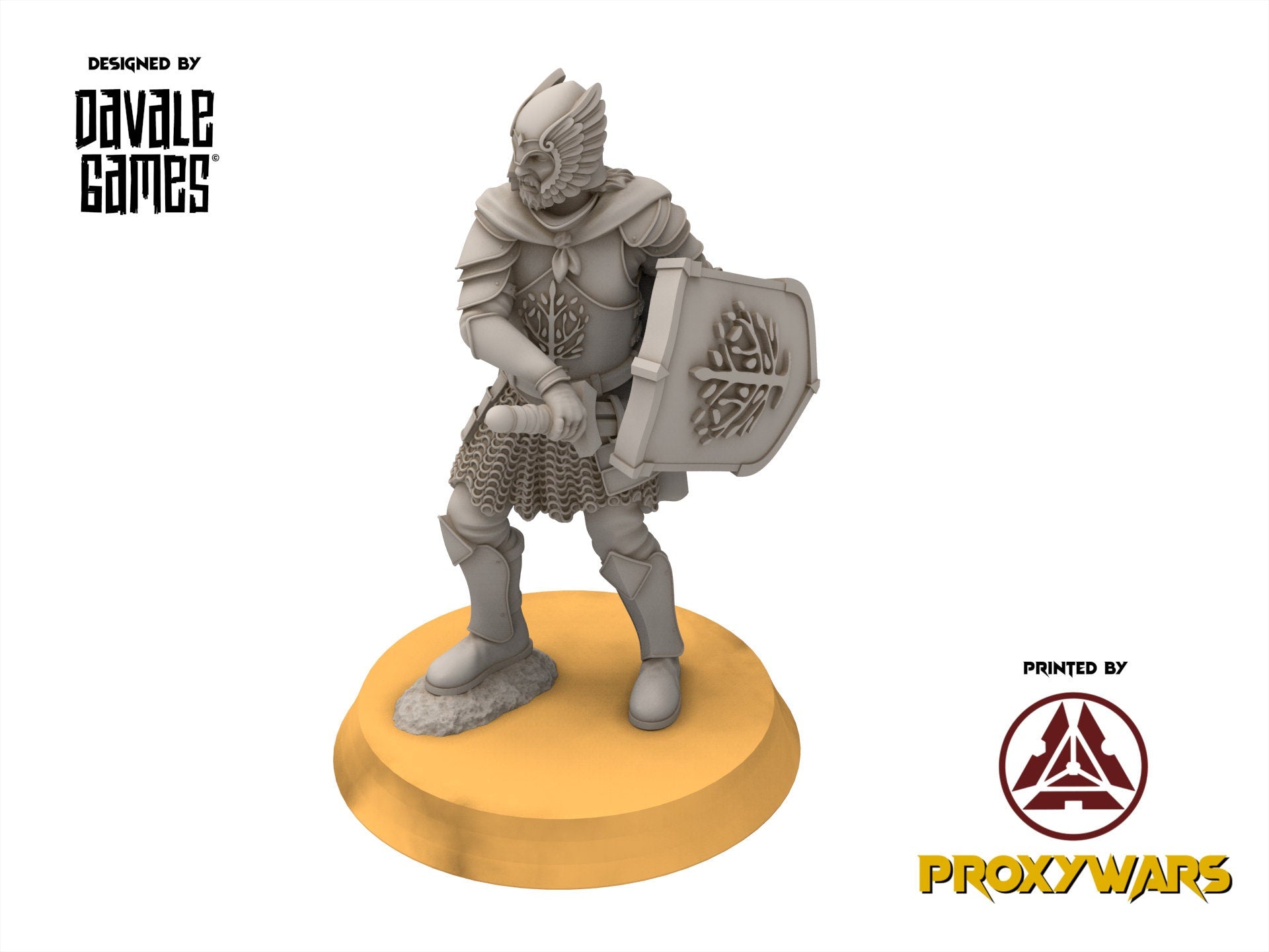 Ornor - 6x Wounded Grey Castle Warriors - Fantasy, davale games, for Wargames, Pathfinder, Dungeons & Dragons