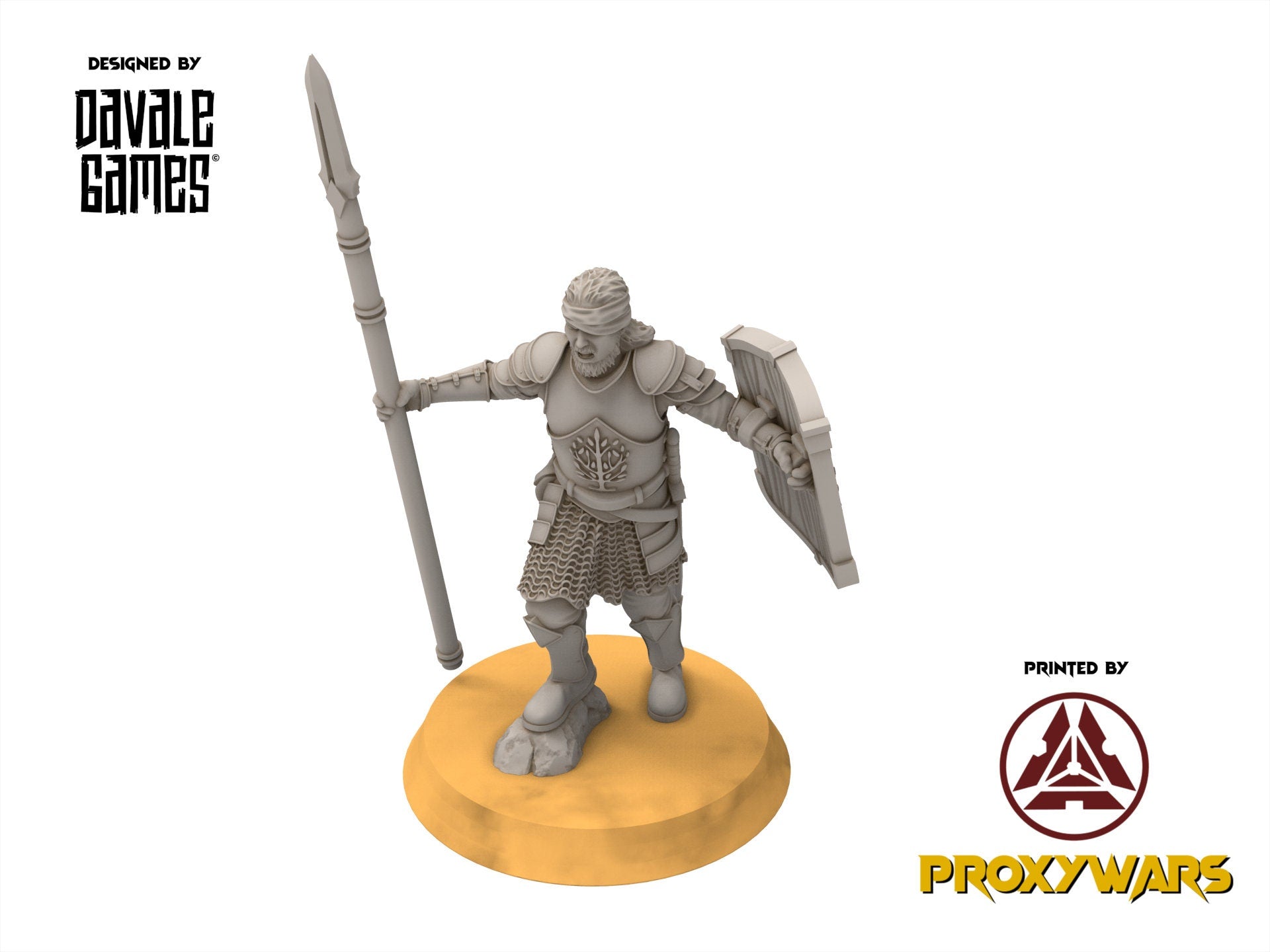Ornor - 6x Wounded Grey Castle Warriors - Fantasy, davale games, for Wargames, Pathfinder, Dungeons & Dragons