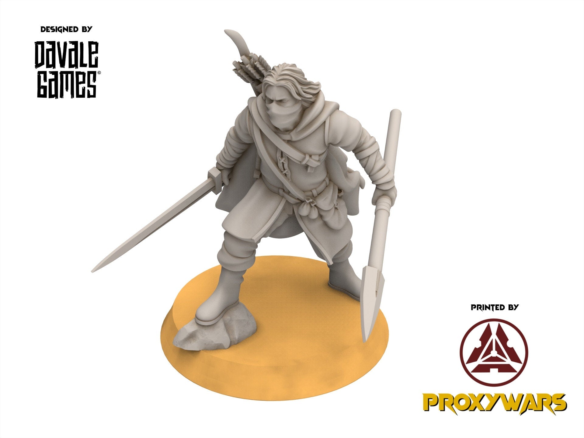 Ornor - x7 North rangers on foot, Protectors of the Shire, Dune Din, Merbury, Bowmen, Scouts miniatures for wargame D&D, Lotr...