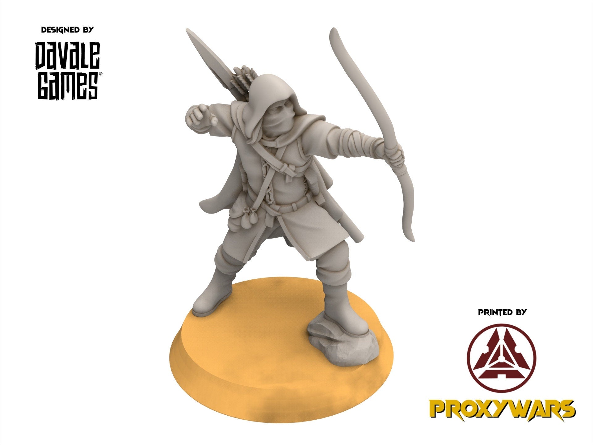 Ornor - x7 North rangers on foot, Protectors of the Shire, Dune Din, Merbury, Bowmen, Scouts miniatures for wargame D&D, Lotr...