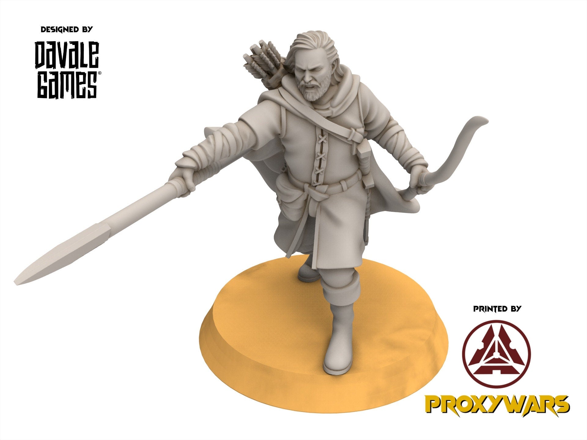 Ornor - x7 North rangers on foot, Protectors of the Shire, Dune Din, Merbury, Bowmen, Scouts miniatures for wargame D&D, Lotr...