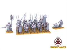 Load image into Gallery viewer, Arthurian Knights - Gallia Cleric with Relic, for Oldhammer, king of wars, 9th age, Highlands Miniatures
