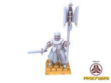 Load image into Gallery viewer, Arthurian Knights - Gallia Cleric with Relic, for Oldhammer, king of wars, 9th age, Highlands Miniatures
