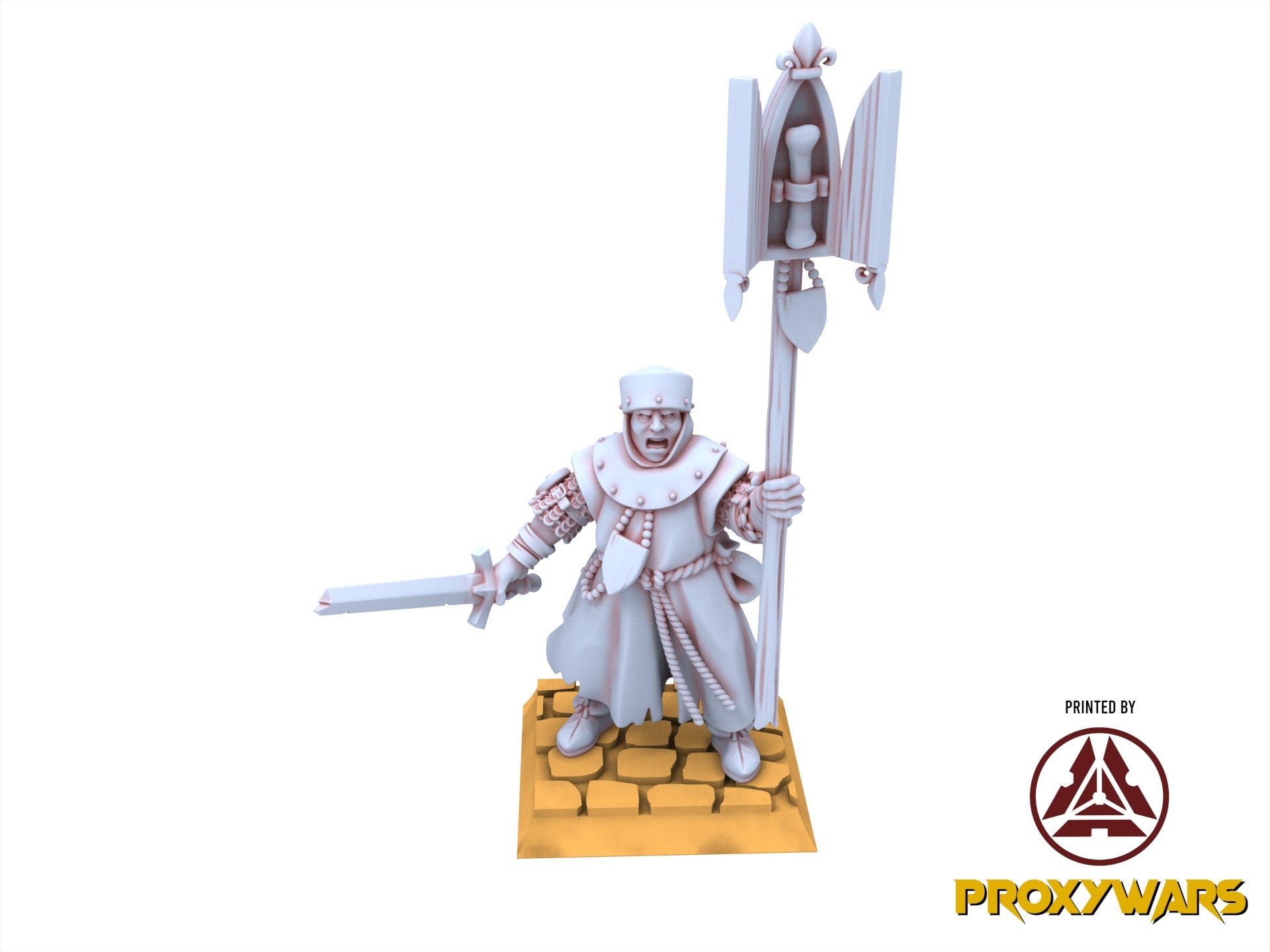 Arthurian Knights - Gallia Man at Arm with Hunting Do, for Oldhammer, king of wars, 9th age, Highlands Miniatures