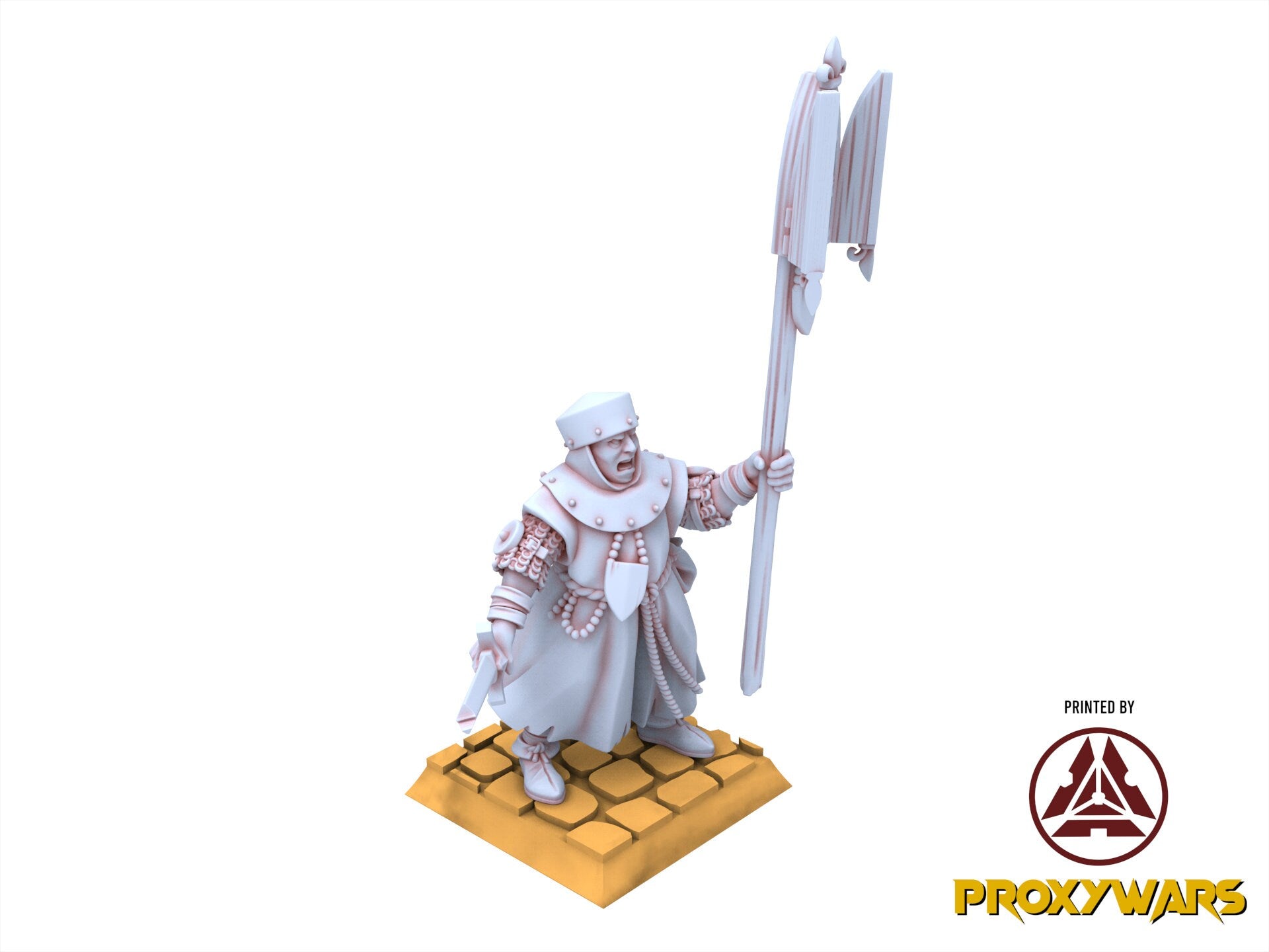 Arthurian Knights - Gallia Cleric with Relic, for Oldhammer, king of wars, 9th age, Highlands Miniatures