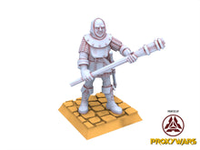 Load image into Gallery viewer, Arthurian Knights - x12 Gallia Shooters Handgunners, for Oldhammer, king of wars, 9th age, Highlands Miniatures
