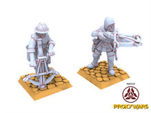 Load image into Gallery viewer, Arthurian Knights - x10 Gallia Shooters Crossbowmen, for Oldhammer, king of wars, 9th age, Highlands Miniatures
