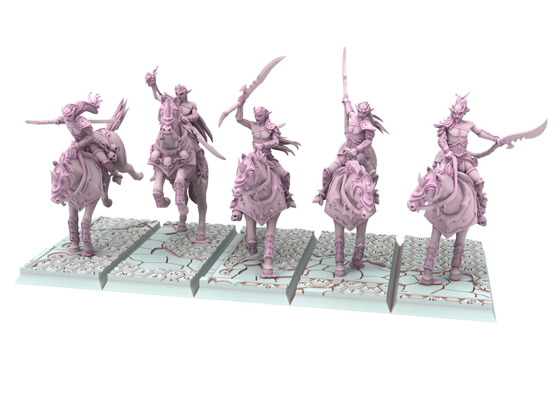 Dark Elves - Warlocks, dark elves, Merciless north pillars usable for 9th Age, Fantasy Battle, Oldhammer, King of war, D&D...