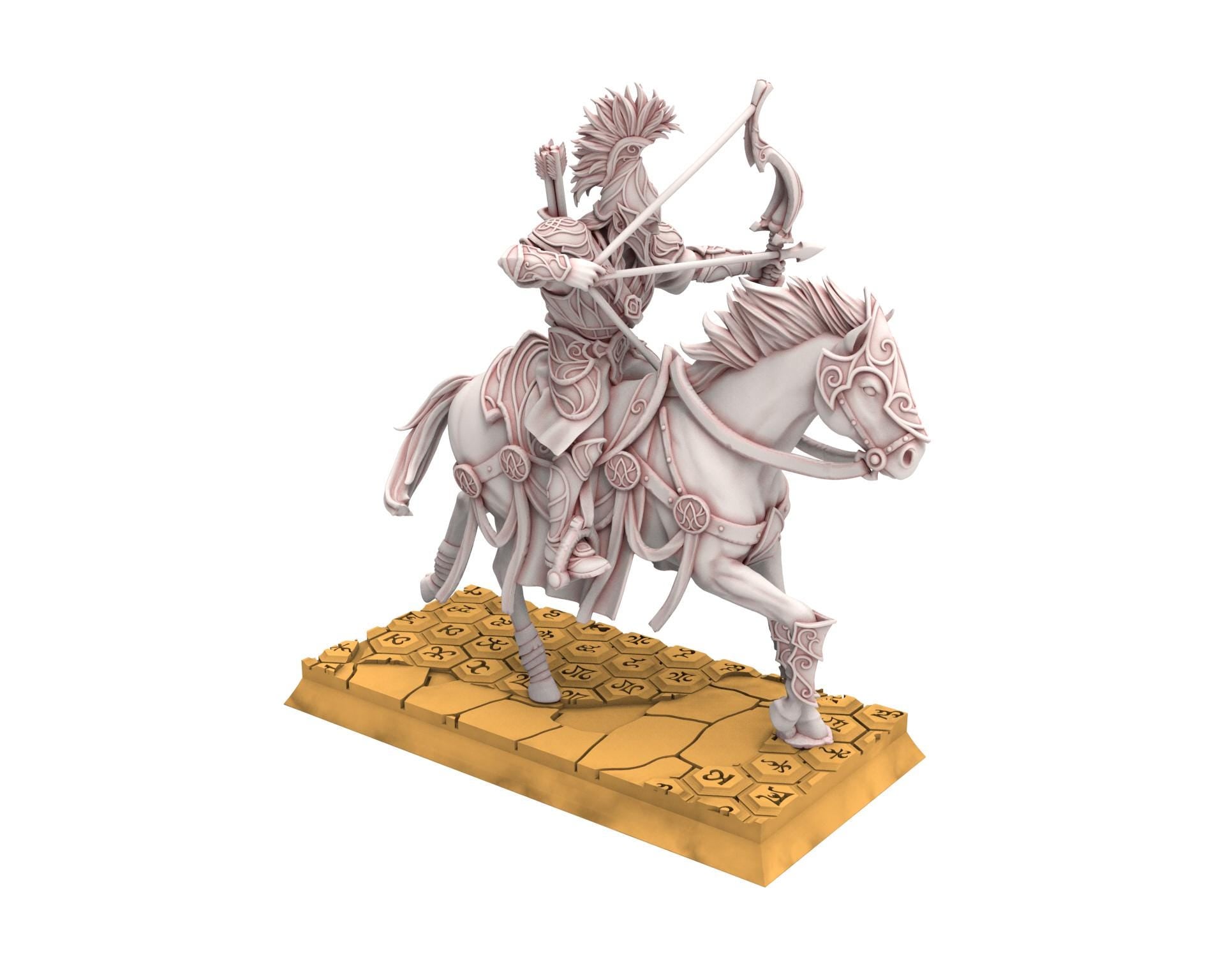 Hight Elves - Silvermoor - x5 Archers Cavalry, Fantasy elves, usable for 9th Age, Fantasy Battle, Oldhammer, King of war, D&D