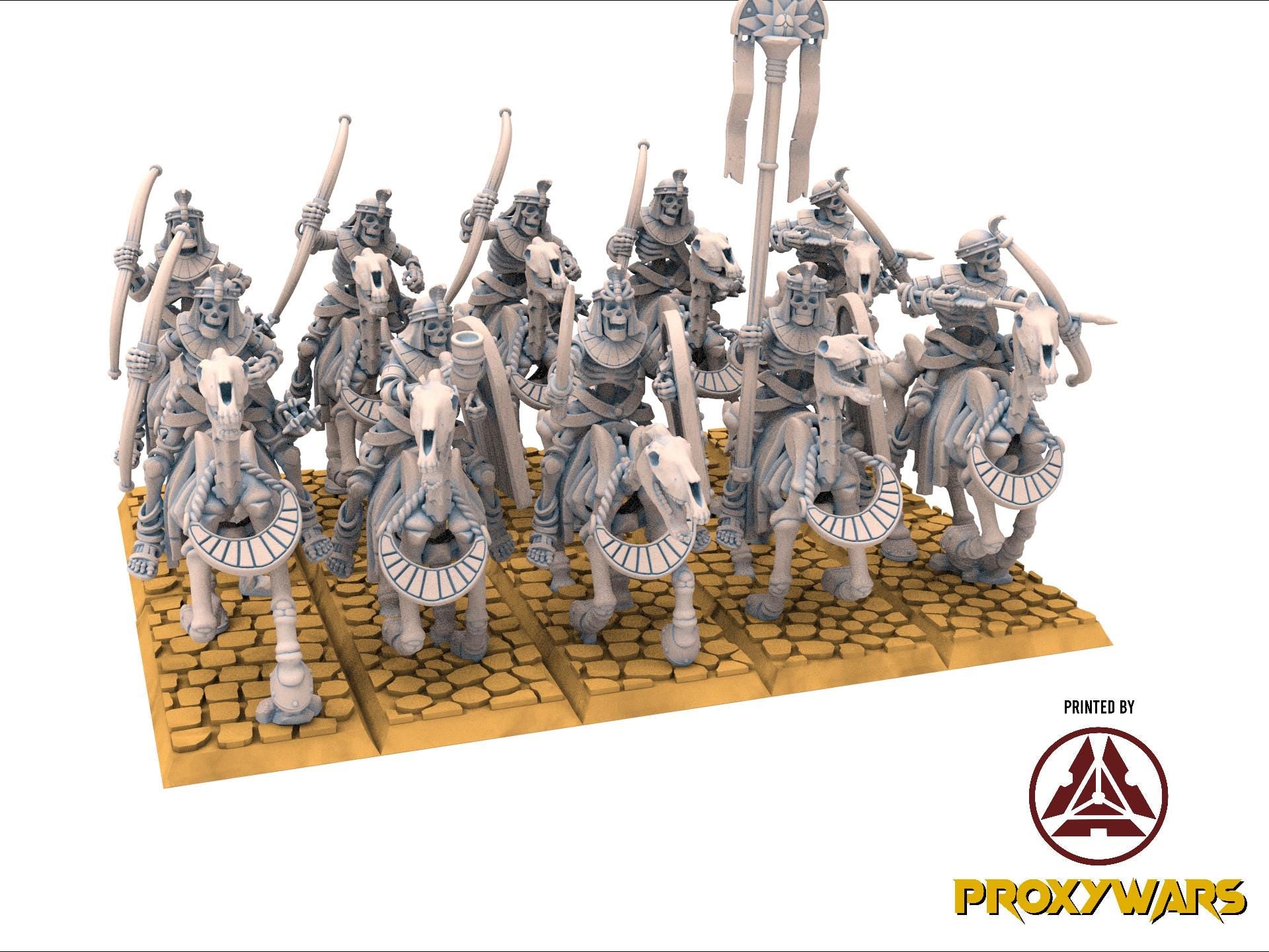 Eternal Dynasties - Ancient Skeletal Cavalry with Bows, The Ancient Skeletons, Fantasy Battle, Oldhammer, King of war, D&D