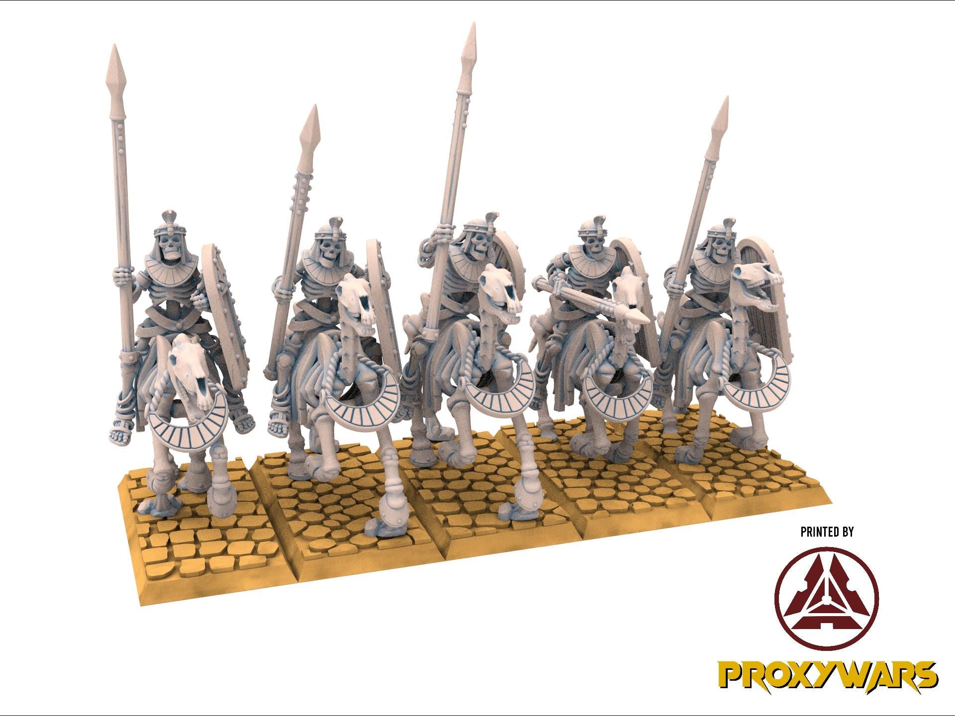 Eternal Dynasties - Ancient Skeletal Cavalry with Spears, The Ancient Skeletons, Fantasy Battle, Oldhammer, King of war, D&D