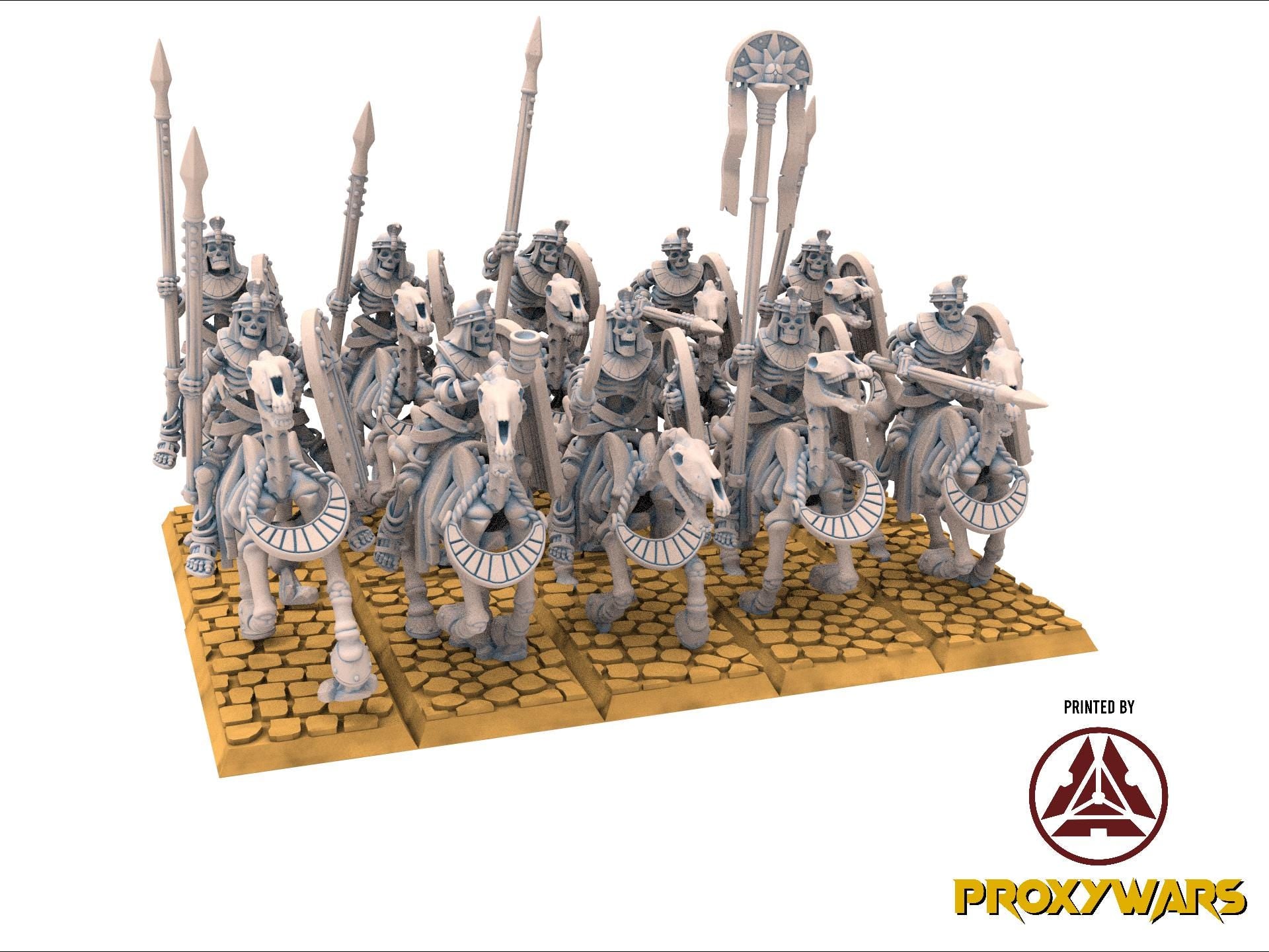 Eternal Dynasties - Ancient Skeletal Cavalry with Spears, The Ancient Skeletons, Fantasy Battle, Oldhammer, King of war, D&D