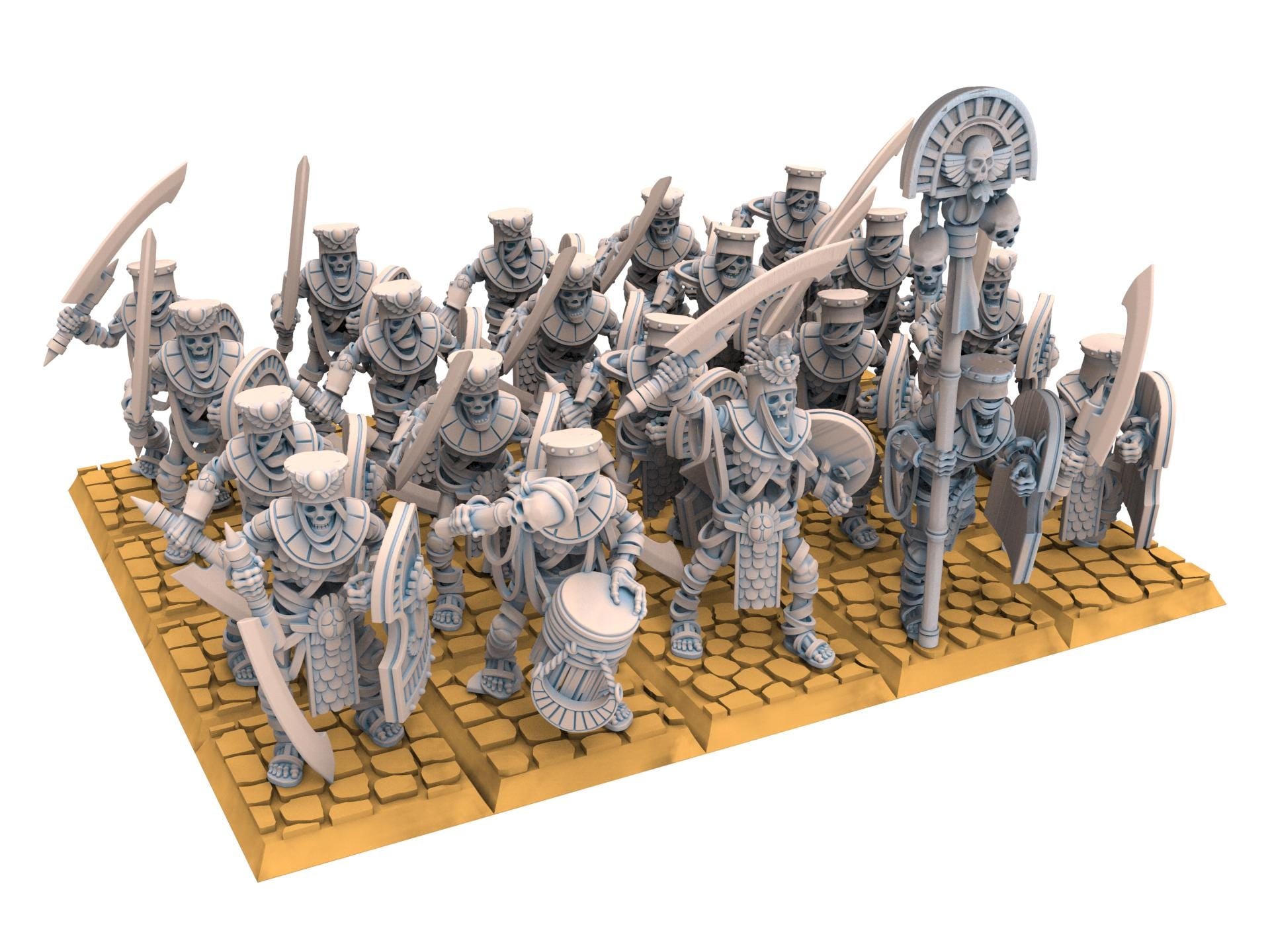 Eternal Dynasties - Ancient Skeleton Guards, The Ancient Skeletons, Fantasy Battle, Oldhammer, King of war, D&D