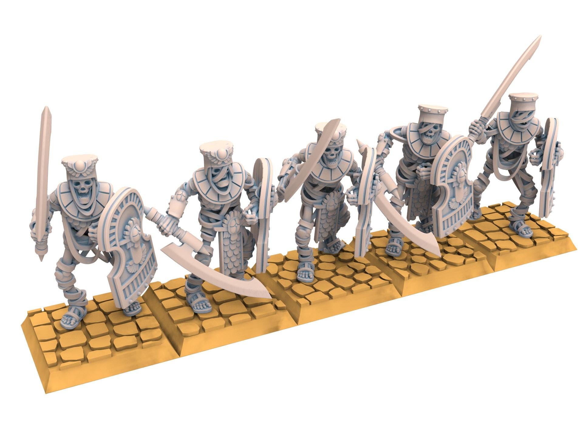 Eternal Dynasties - Ancient Skeleton Guards, The Ancient Skeletons, Fantasy Battle, Oldhammer, King of war, D&D