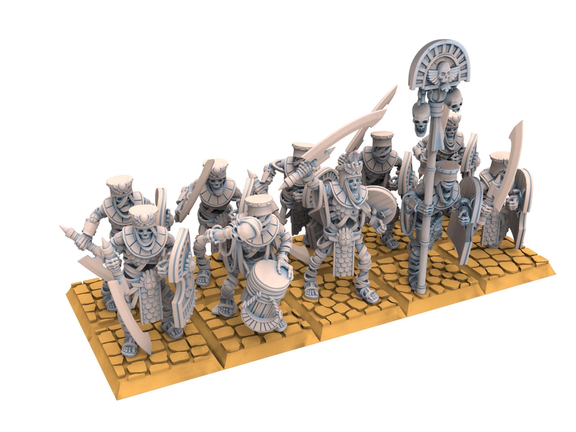 Eternal Dynasties - Ancient Skeleton Guards, The Ancient Skeletons, Fantasy Battle, Oldhammer, King of war, D&D