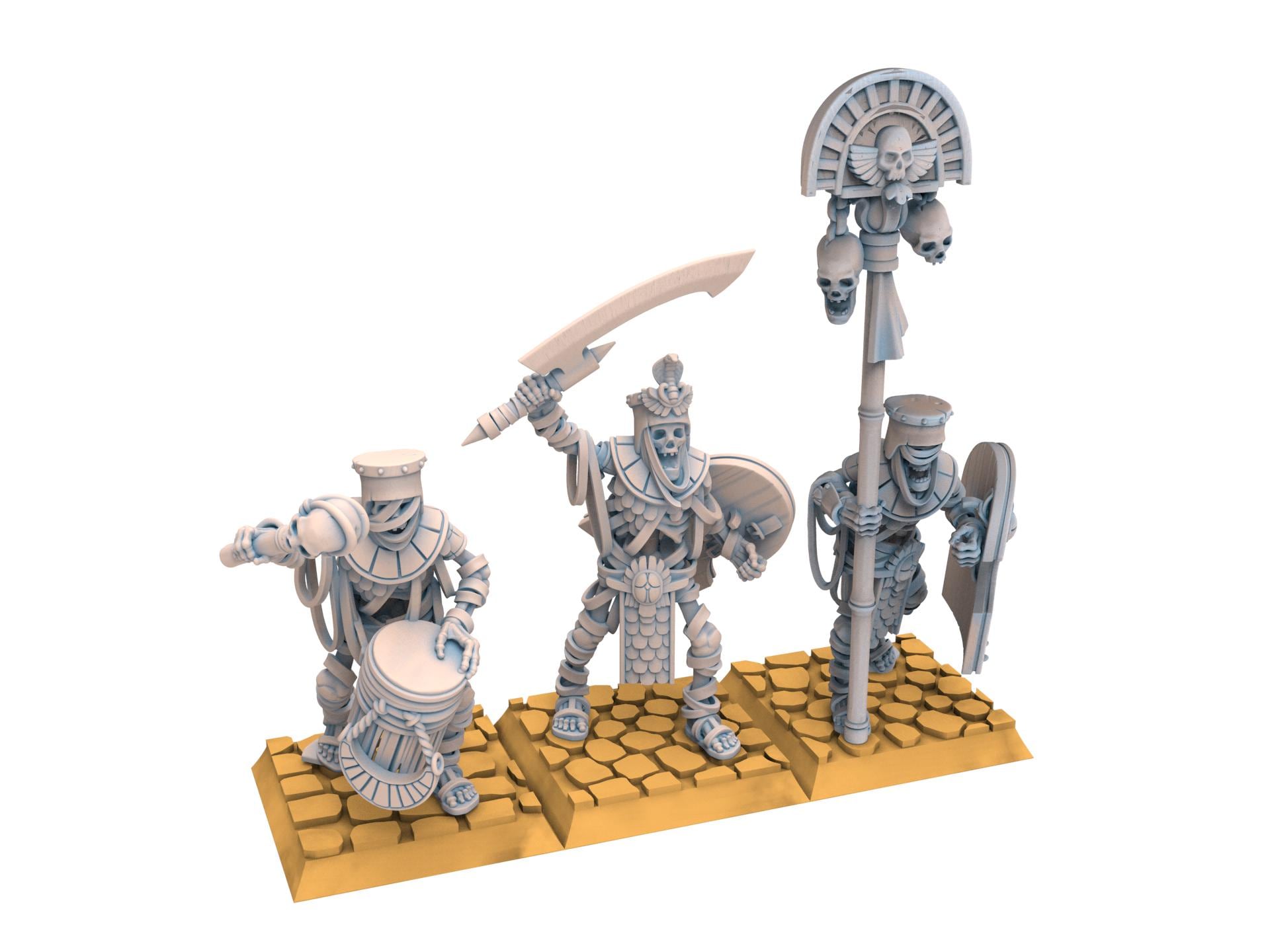 Eternal Dynasties - Ancient Skeleton Guards with Halberds, The Ancient Skeletons, Fantasy Battle, Oldhammer, King of war, D&D