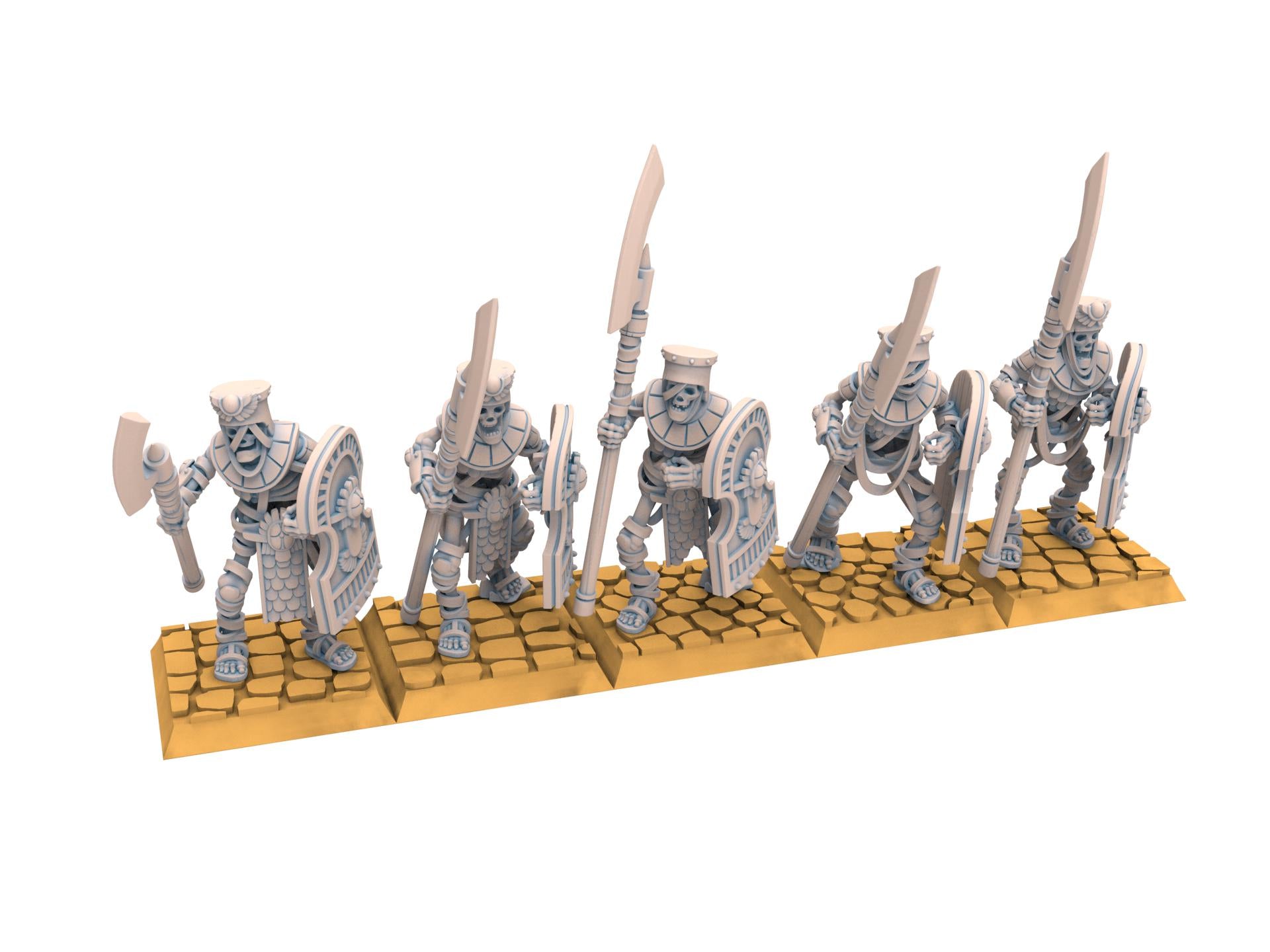 Eternal Dynasties - Ancient Skeleton Guards with Halberds, The Ancient Skeletons, Fantasy Battle, Oldhammer, King of war, D&D