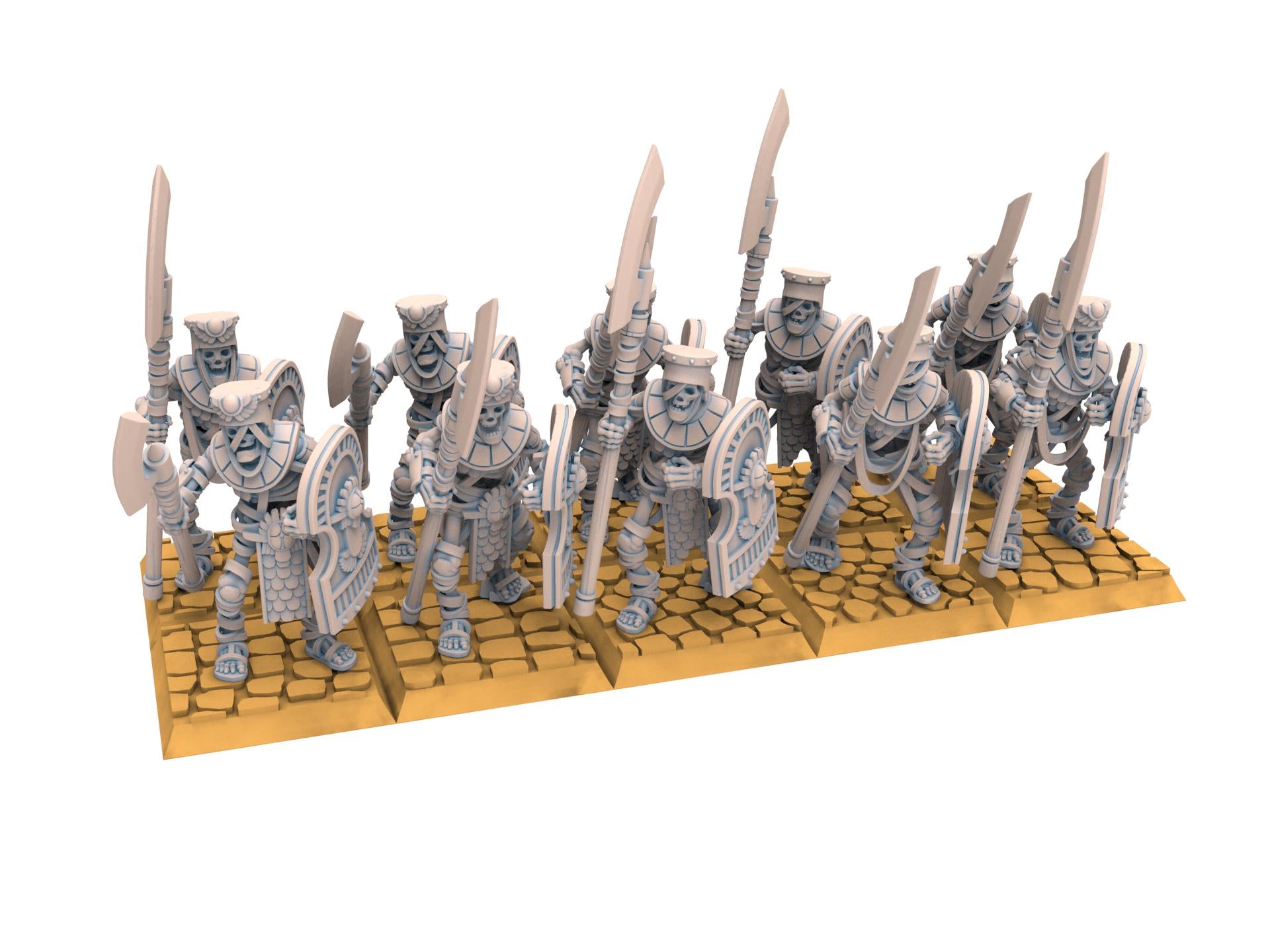 Eternal Dynasties - Ancient Skeleton Guards with Halberds, The Ancient Skeletons, Fantasy Battle, Oldhammer, King of war, D&D