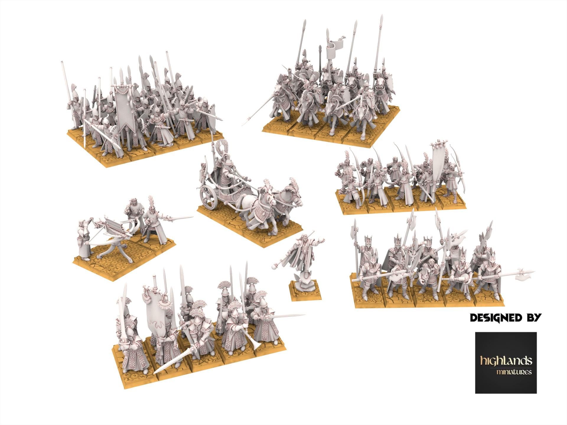 Hight Elves - AEGEAN - Bundle AEGEAN V1, Fantasy elves, usable for 9th Age, Fantasy Battle, Oldhammer, King of war