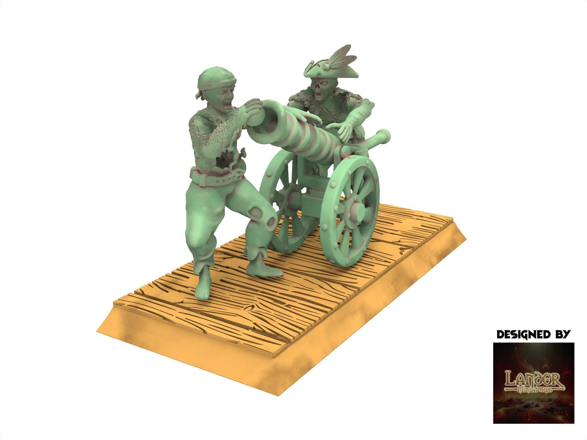 Zombie Pirates - Zombie Pirates Falconets, The dreaded Zombie Pirates usable for 9th Age, Fantasy Battle, Oldhammer, King of war, D&D