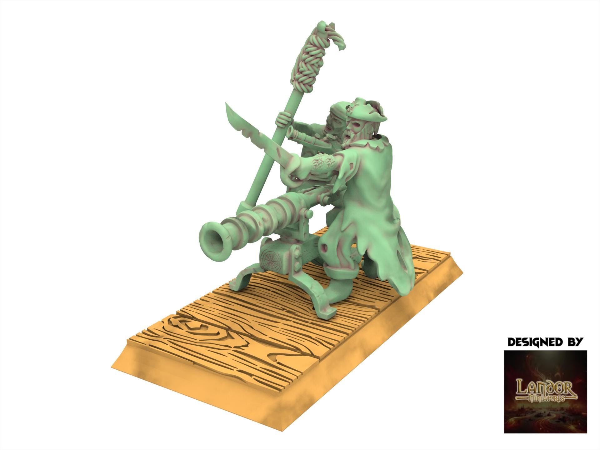 Zombie Pirates - Zombie Pirates Falconets, The dreaded Zombie Pirates usable for 9th Age, Fantasy Battle, Oldhammer, King of war, D&D