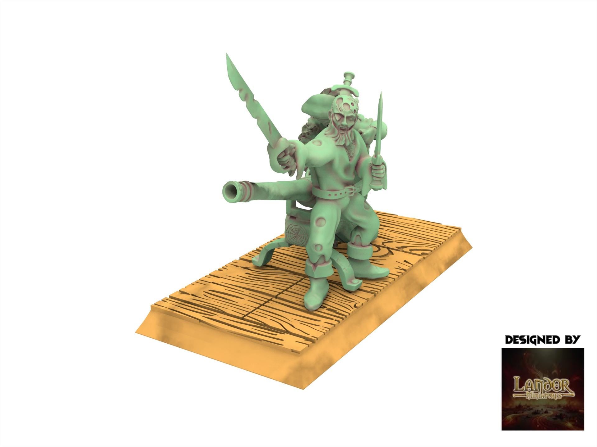 Zombie Pirates - Zombie Pirates Falconets, The dreaded Zombie Pirates usable for 9th Age, Fantasy Battle, Oldhammer, King of war, D&D