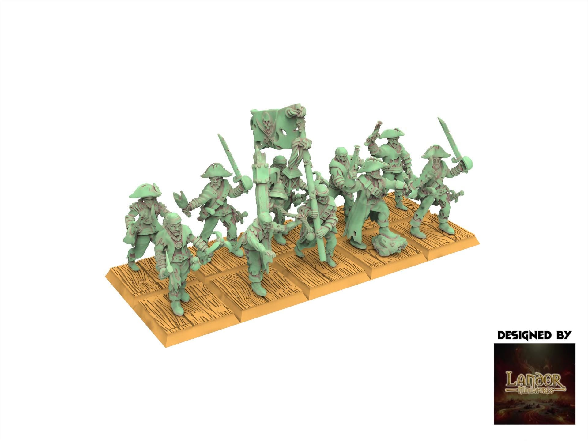 Zombie Pirates - Zombie Pirates, The dreaded Zombie Pirates usable for 9th Age, Fantasy Battle, Oldhammer, King of war, D&D