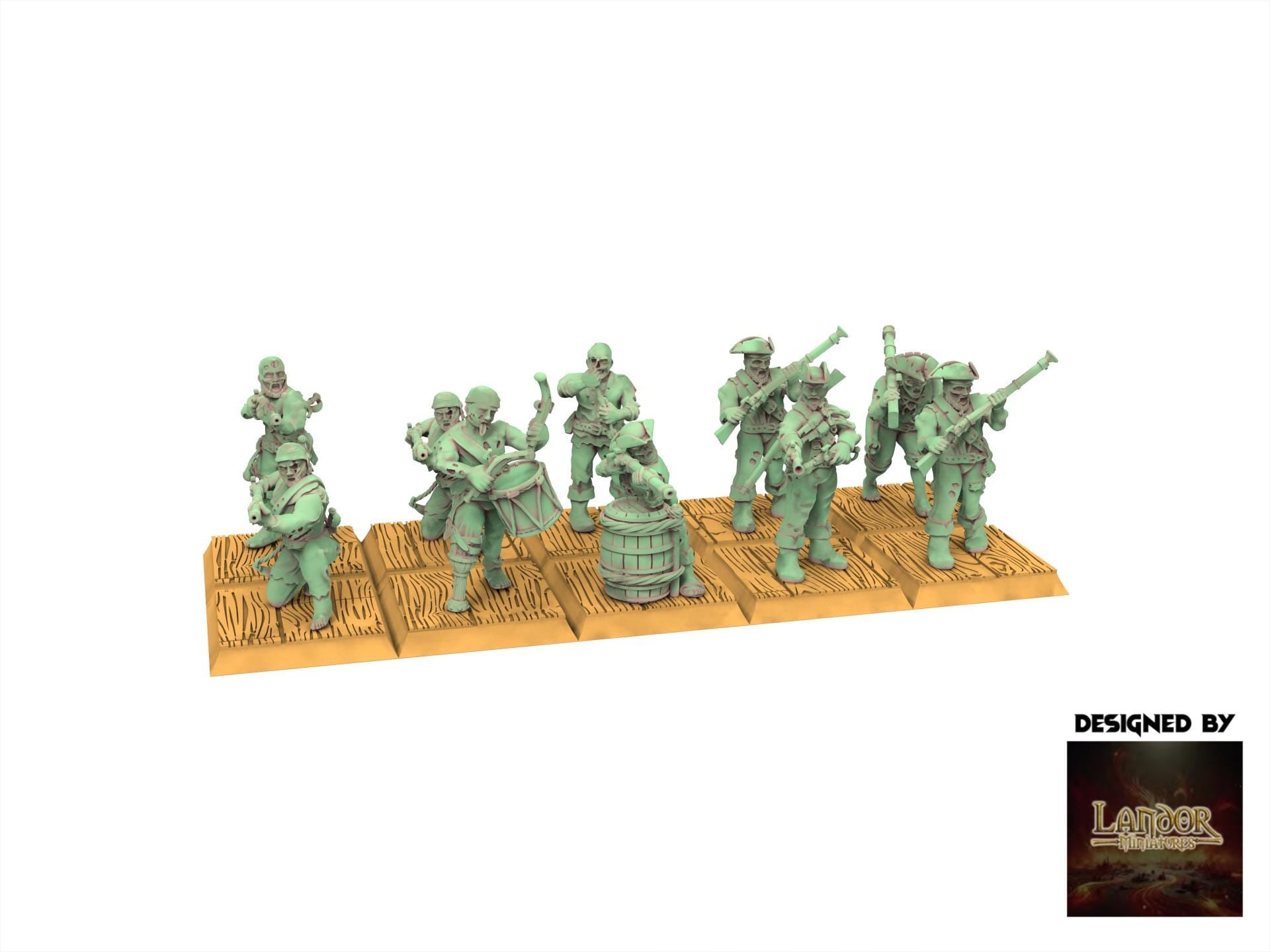 Zombie Pirates - Zombie Buccaneers, The dreaded Zombie Pirates usable for 9th Age, Fantasy Battle, Oldhammer, King of war, D&D