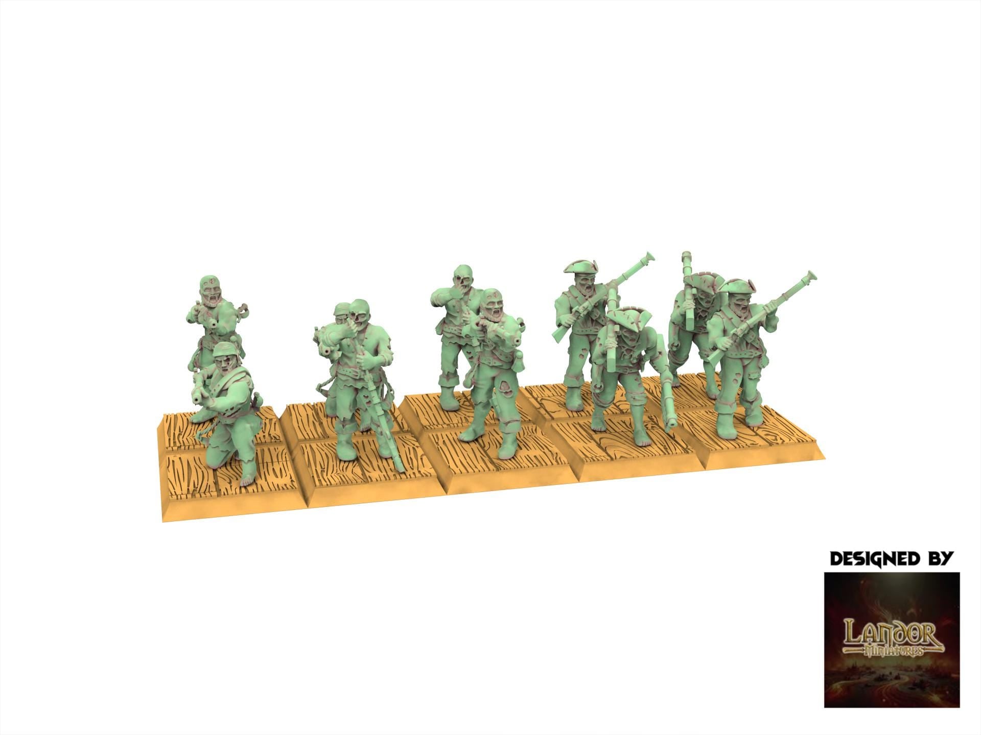 Zombie Pirates - Zombie Buccaneers, The dreaded Zombie Pirates usable for 9th Age, Fantasy Battle, Oldhammer, King of war, D&D