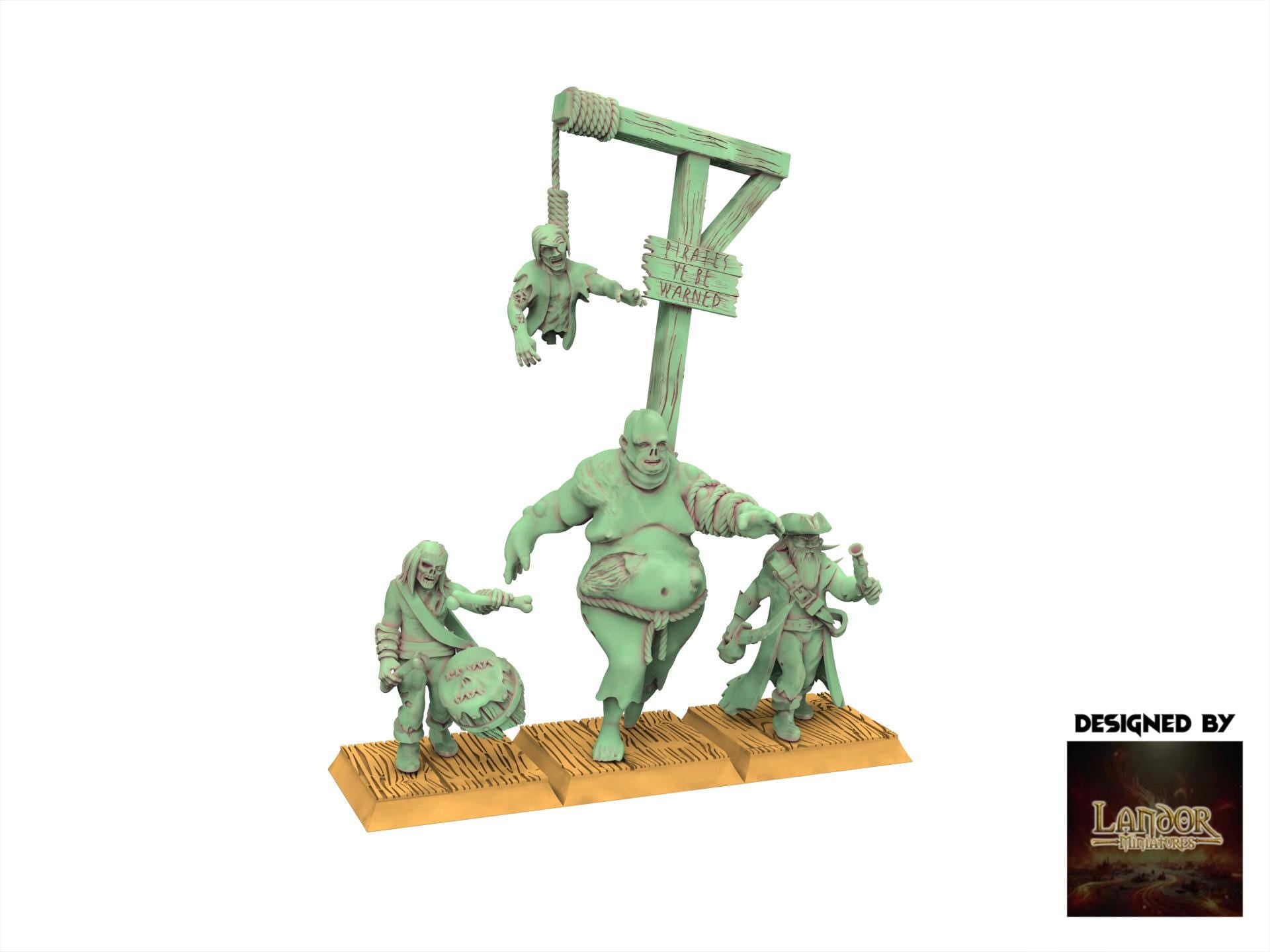 Zombie Pirates - Zombie Pirates Spearmen, The dreaded Zombie Pirates usable for 9th Age, Fantasy Battle, Oldhammer, King of war, D&D