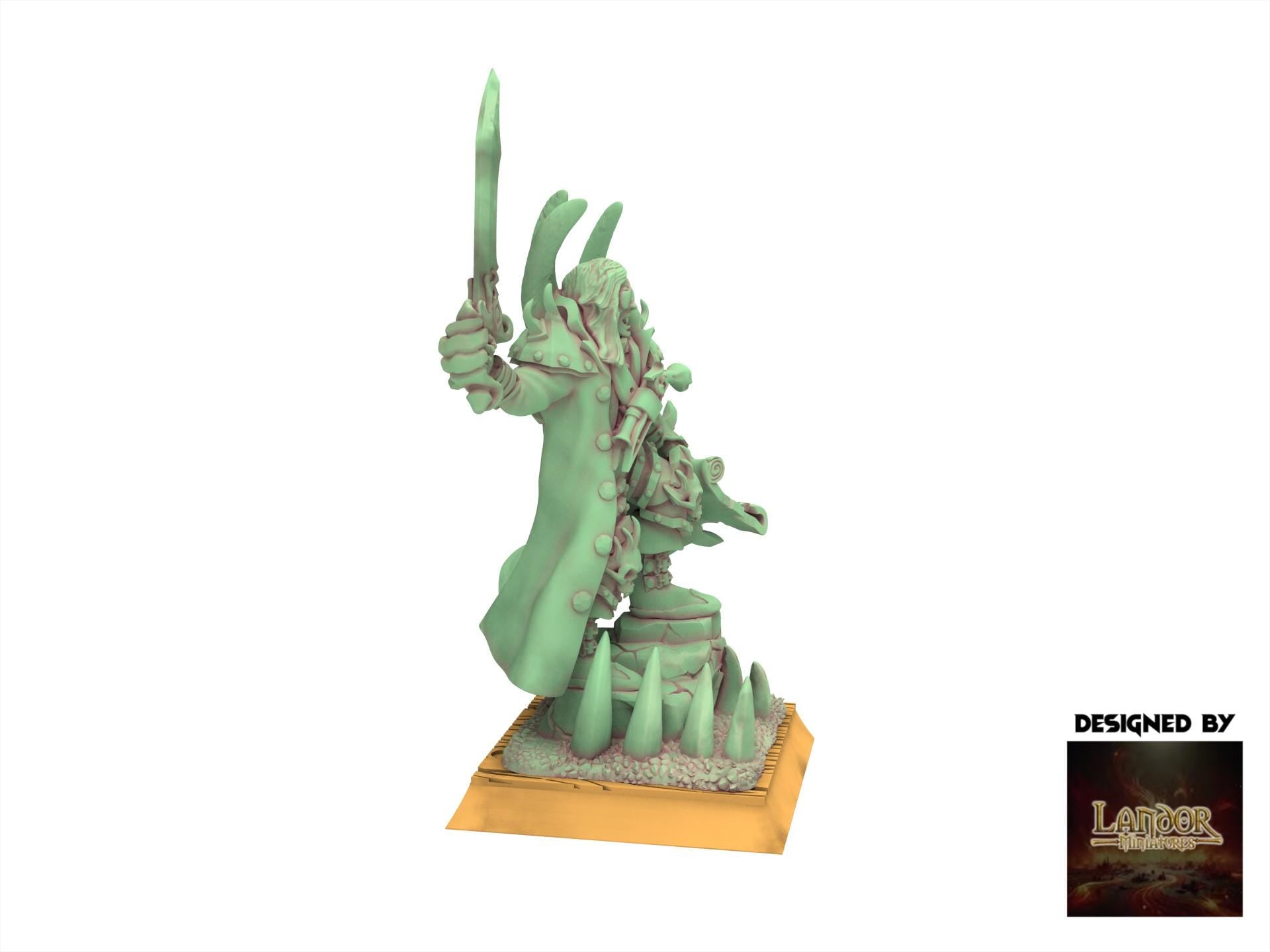 Zombie Pirates - Vampire Grand admiral, The dreaded Zombie Pirates usable for 9th Age, Fantasy Battle, Oldhammer, King of war, D&D