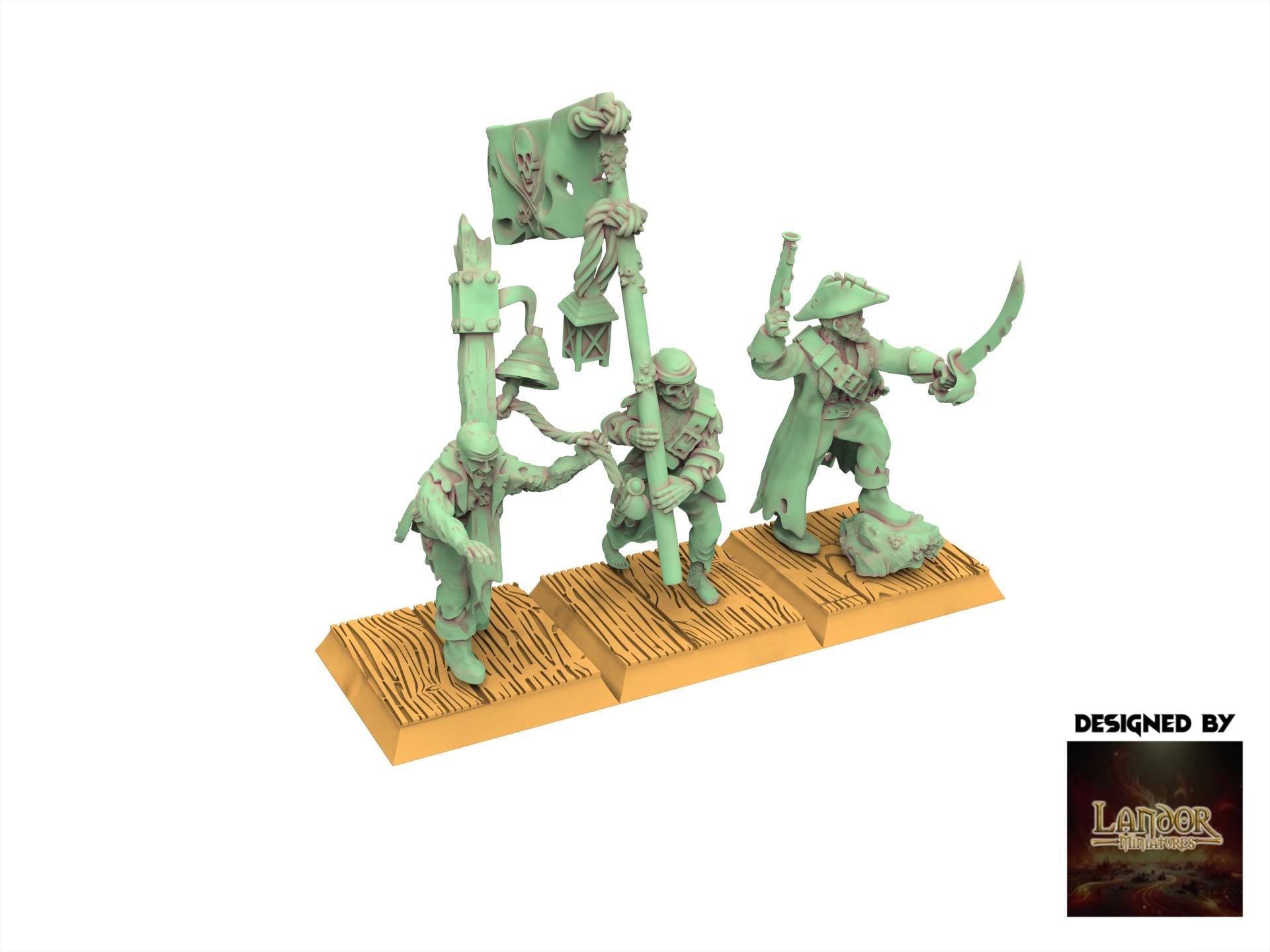 Zombie Pirates - Zombie Pirates, The dreaded Zombie Pirates usable for 9th Age, Fantasy Battle, Oldhammer, King of war, D&D