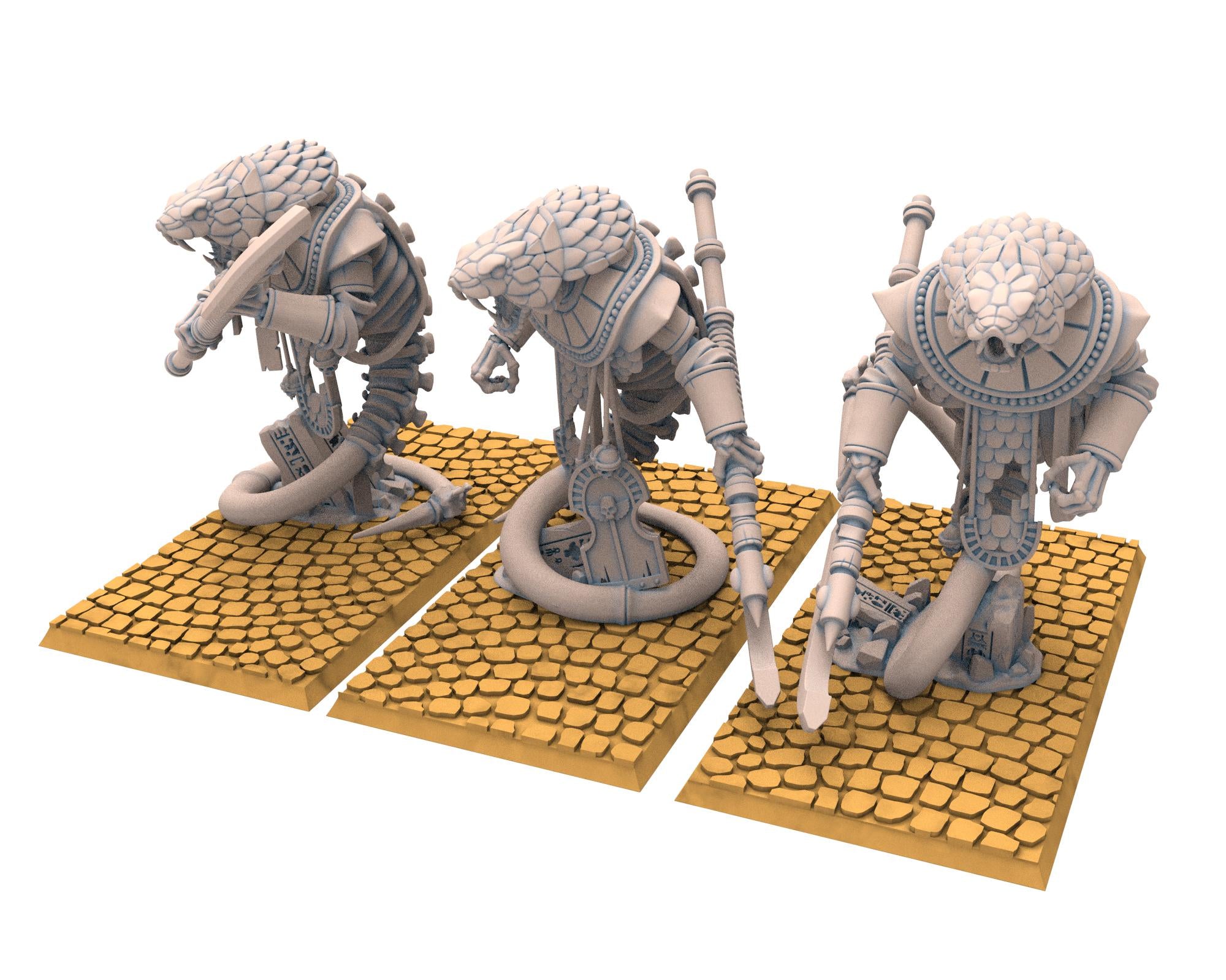 Eternal Dynasties - Wadjets, Geant Serpent Warriors, The Ancient Skeletons, Fantasy Battle, Oldhammer, King of war, D&D