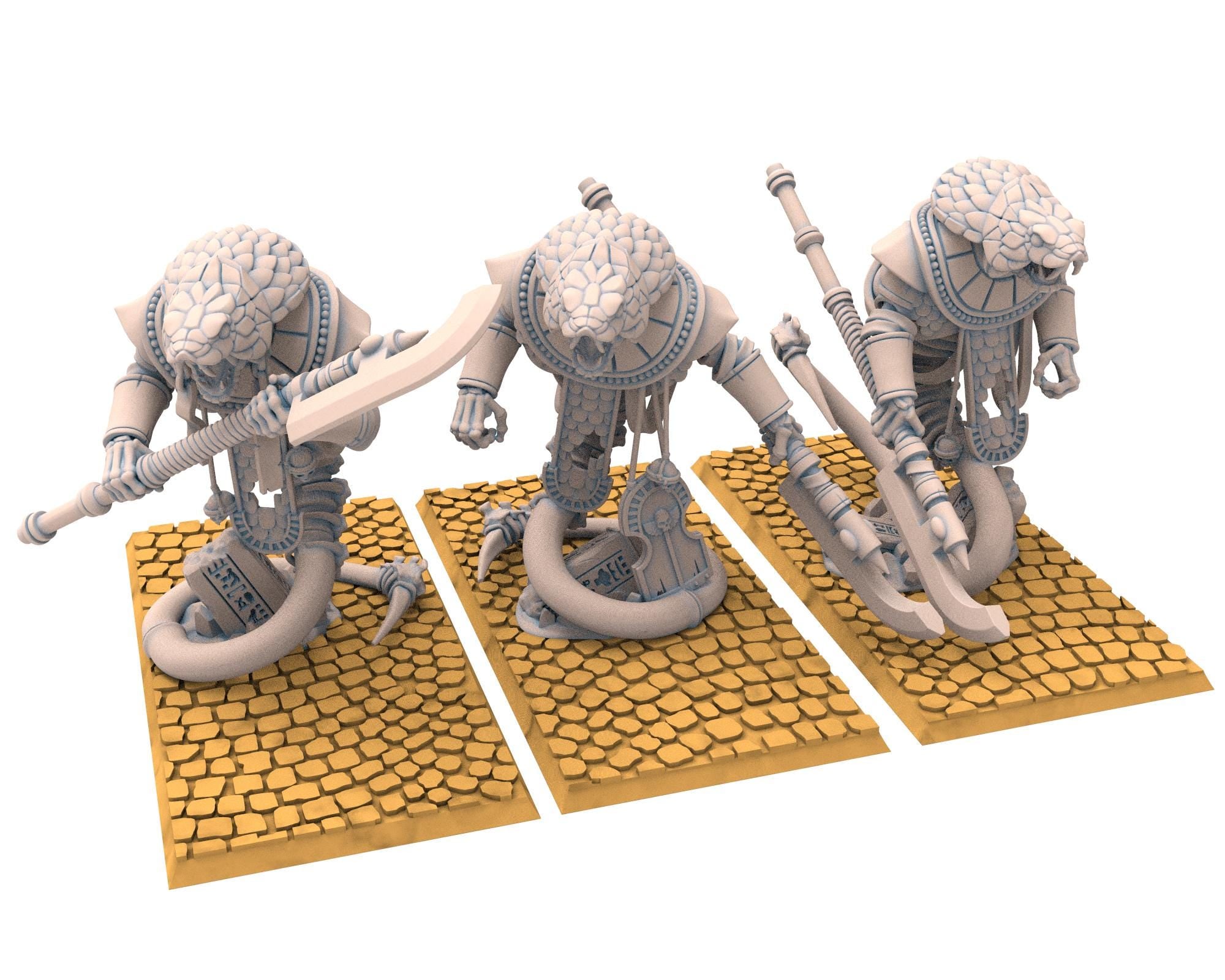 Eternal Dynasties - Wadjets, Geant Serpent Warriors, The Ancient Skeletons, Fantasy Battle, Oldhammer, King of war, D&D