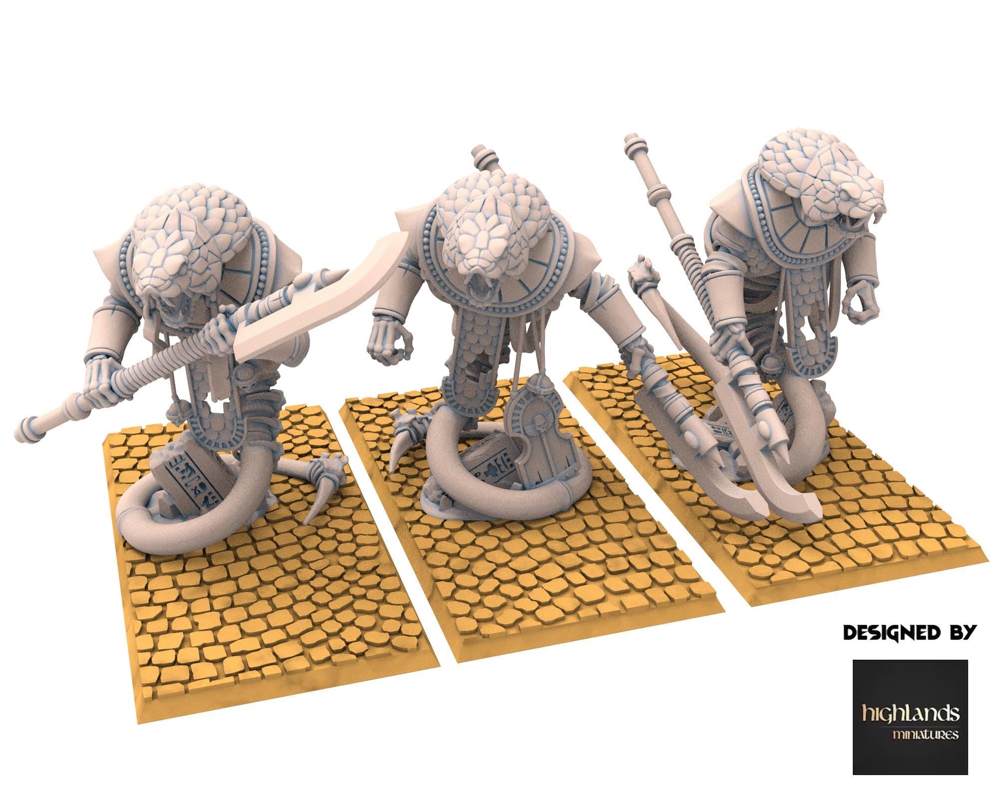 Eternal Dynasties - Wadjets, Geant Serpent Warriors, The Ancient Skeletons, Fantasy Battle, Oldhammer, King of war, D&D