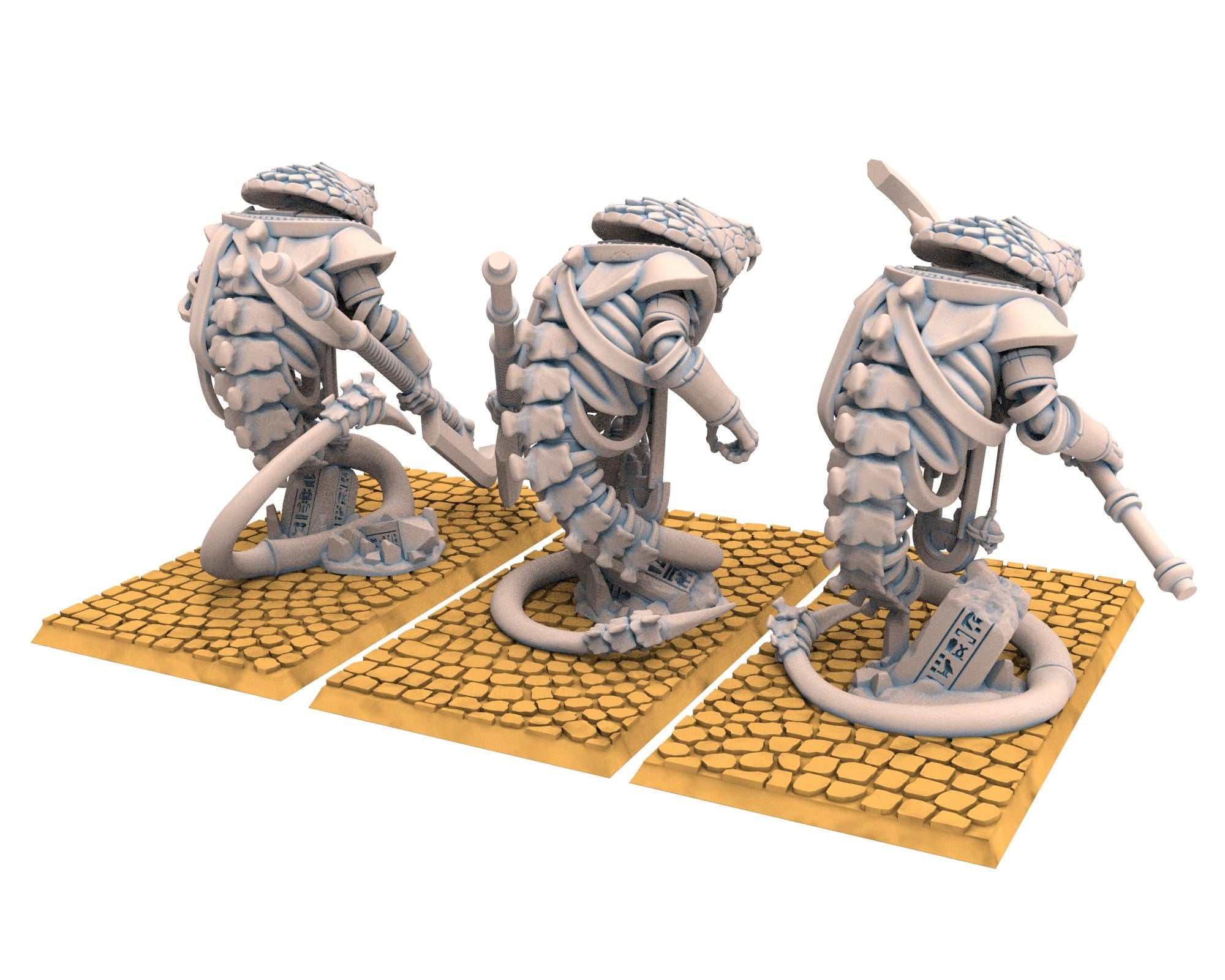 Eternal Dynasties - Wadjets, Geant Serpent Warriors, The Ancient Skeletons, Fantasy Battle, Oldhammer, King of war, D&D