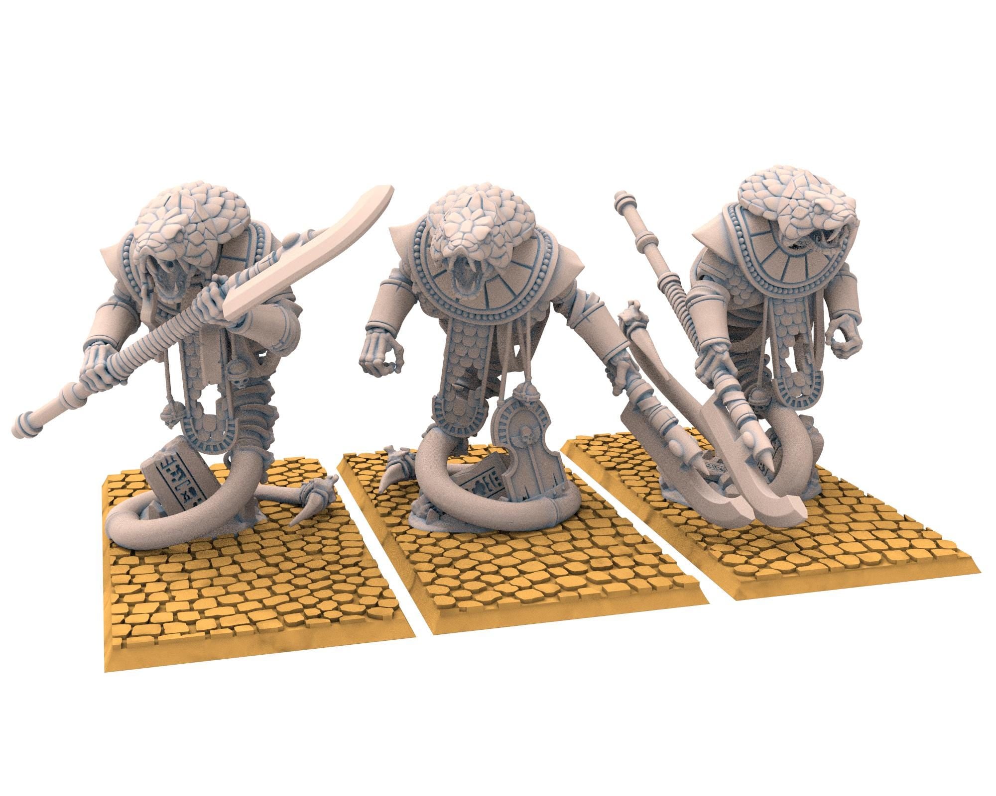 Eternal Dynasties - Wadjets, Geant Serpent Warriors, The Ancient Skeletons, Fantasy Battle, Oldhammer, King of war, D&D