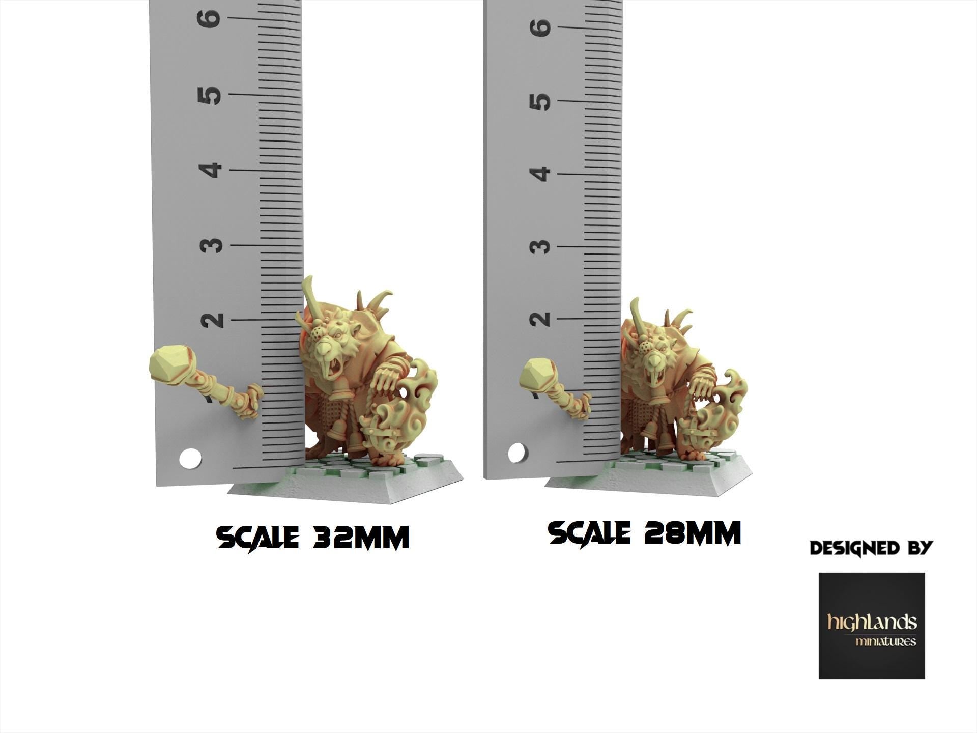 Rattigan - Vermin Acolytes, giant rat of the dirty deep, highland, plague spreader