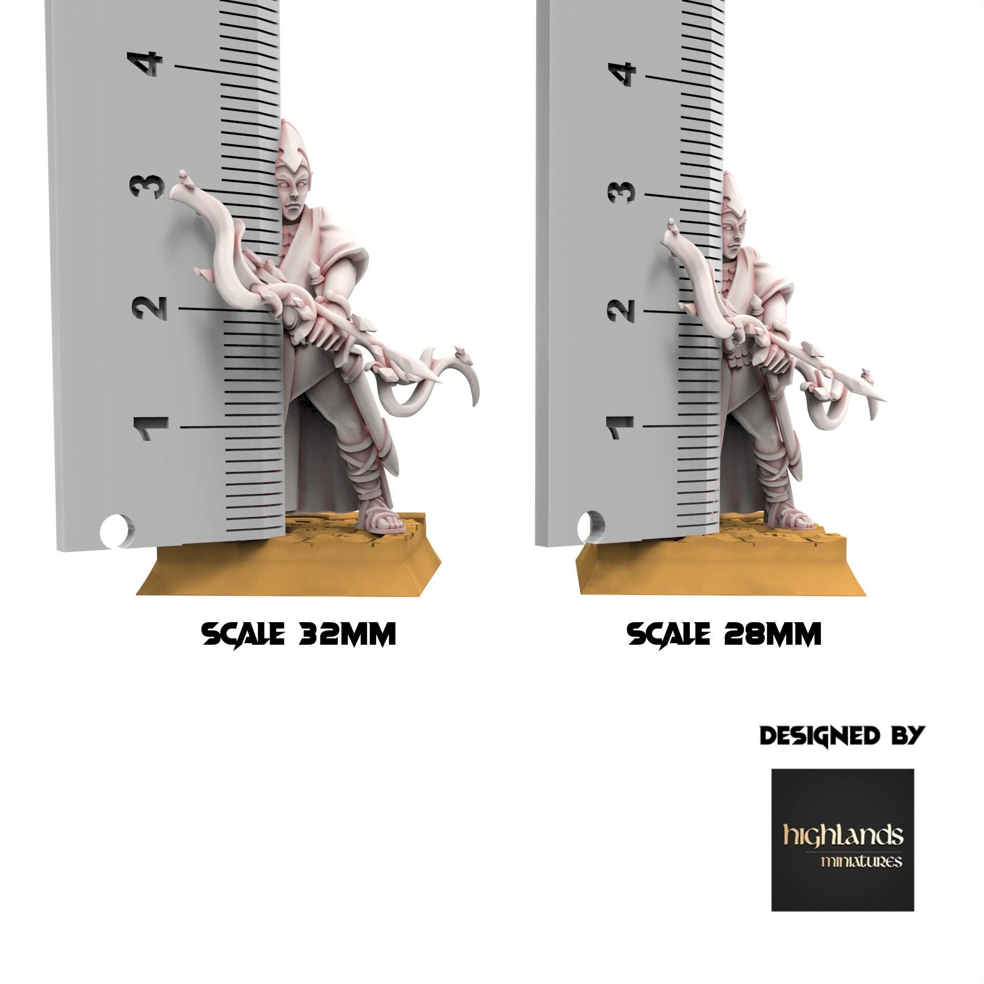 Hight Elves - Maids - AEGEAN - Highlands Miniatures