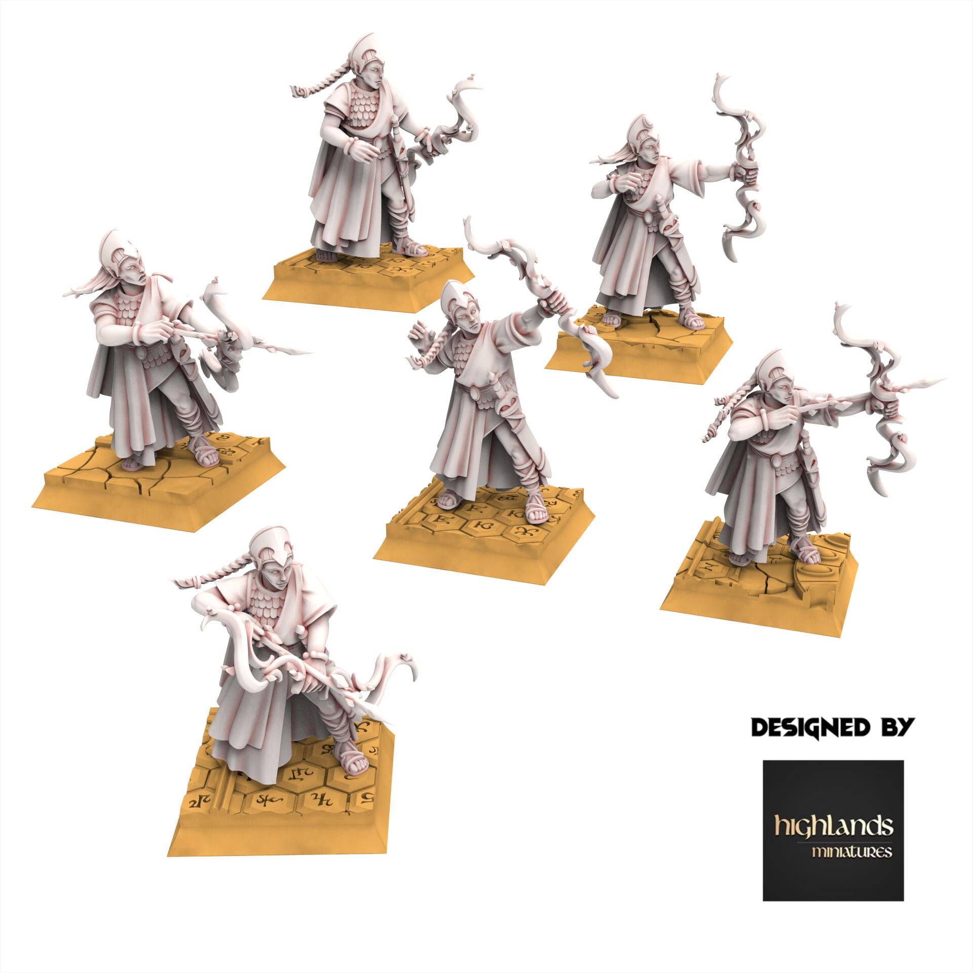 Hight Elves - Maids - AEGEAN - Highlands Miniatures