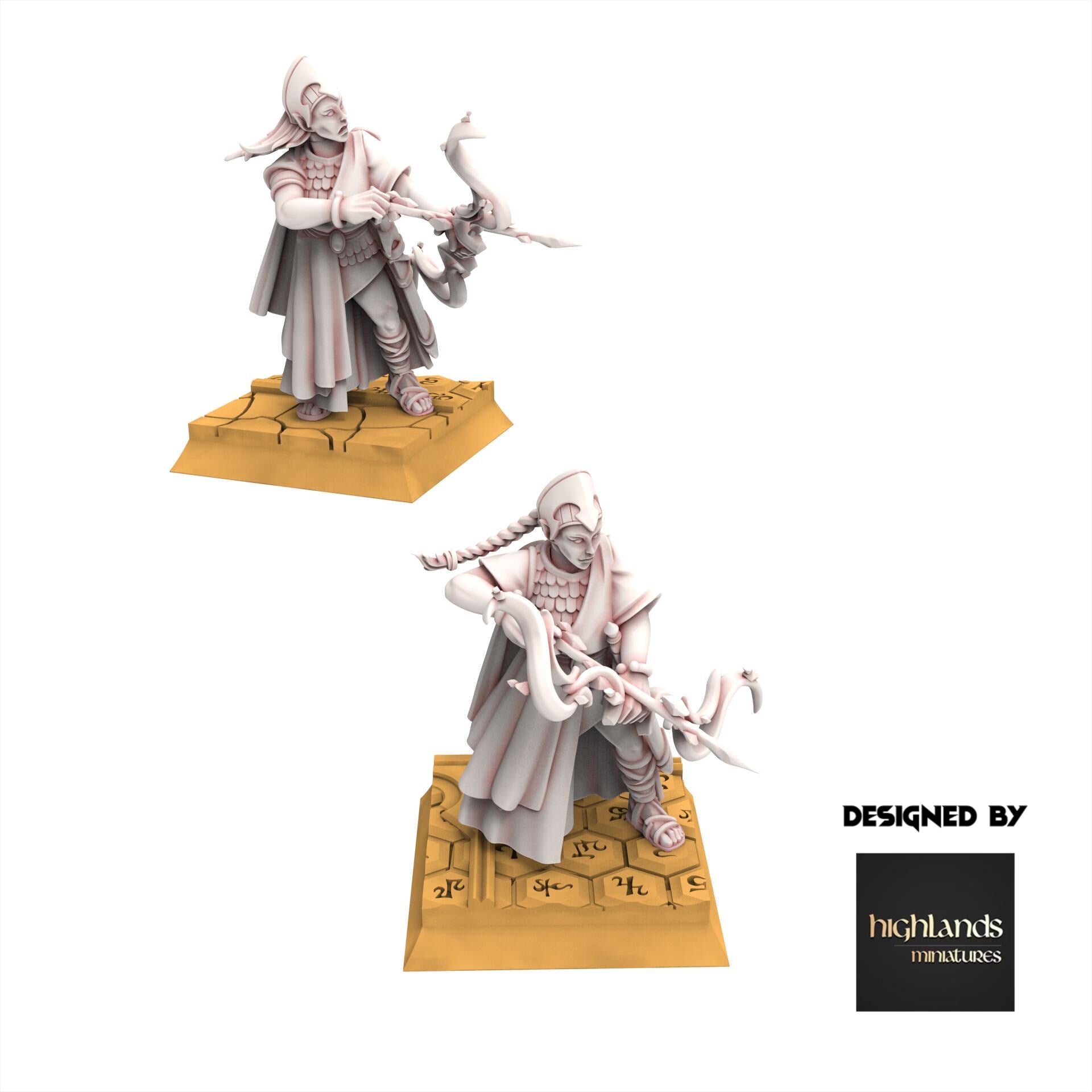 Hight Elves - Maids - AEGEAN - Highlands Miniatures