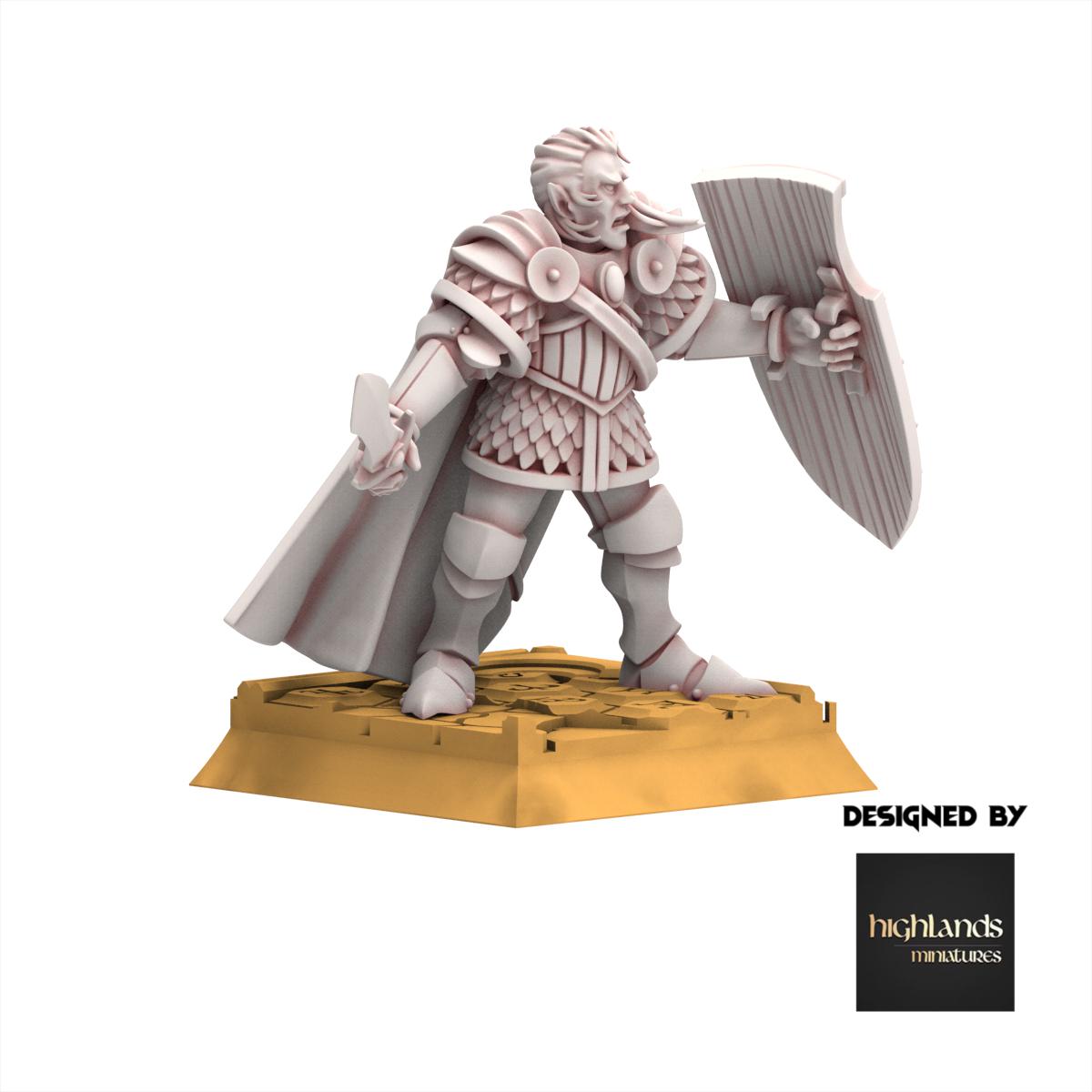 Hight Elves - Prince on Foot - AEGEAN - Highlands Miniatures